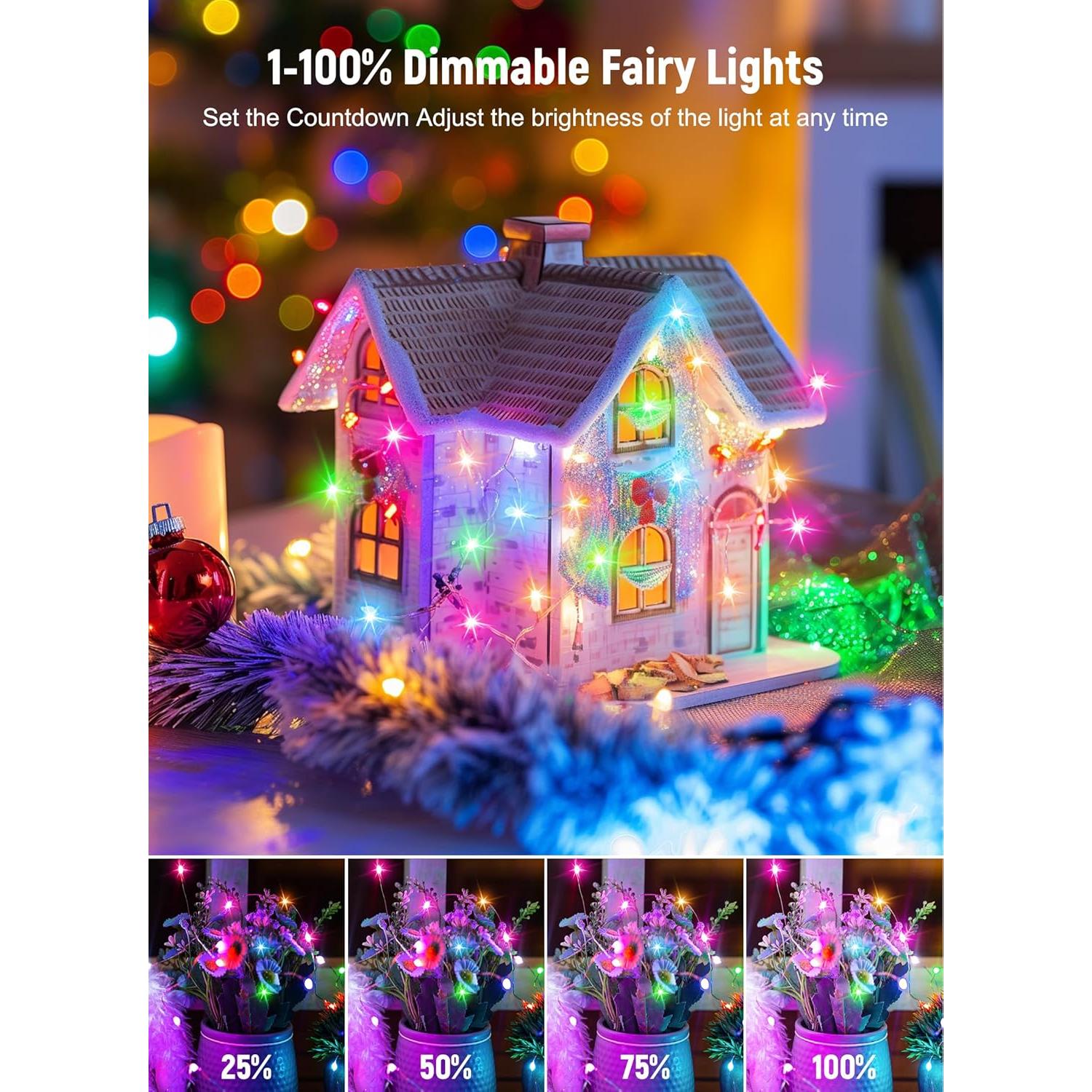 Luces de Hadas Inteligentes Brightown 10M 200LEDs Multicolor