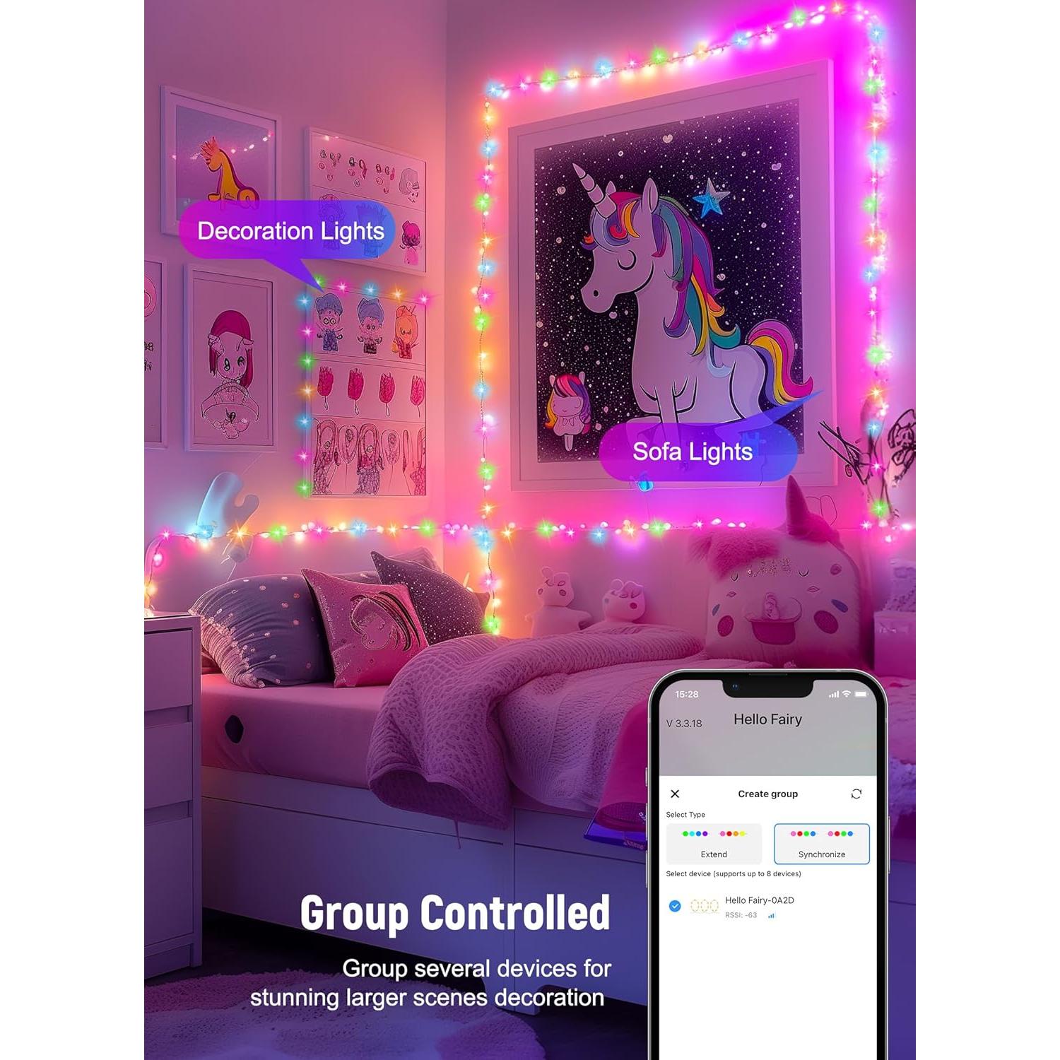 Luces de Hadas Inteligentes Brightown 10M 200LEDs Multicolor