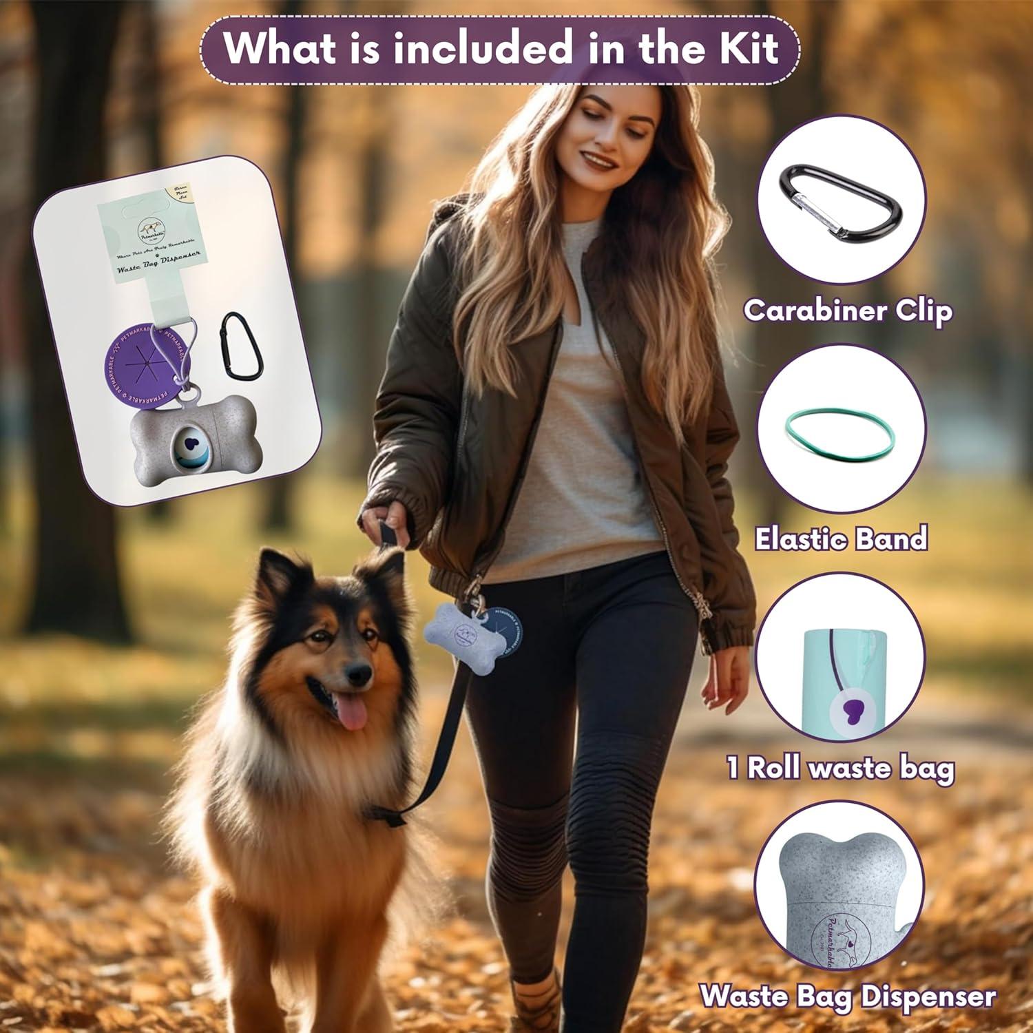 Dispensador de Bolsas de Desechos Petmarkable + 15 Bolsas Ecológicas