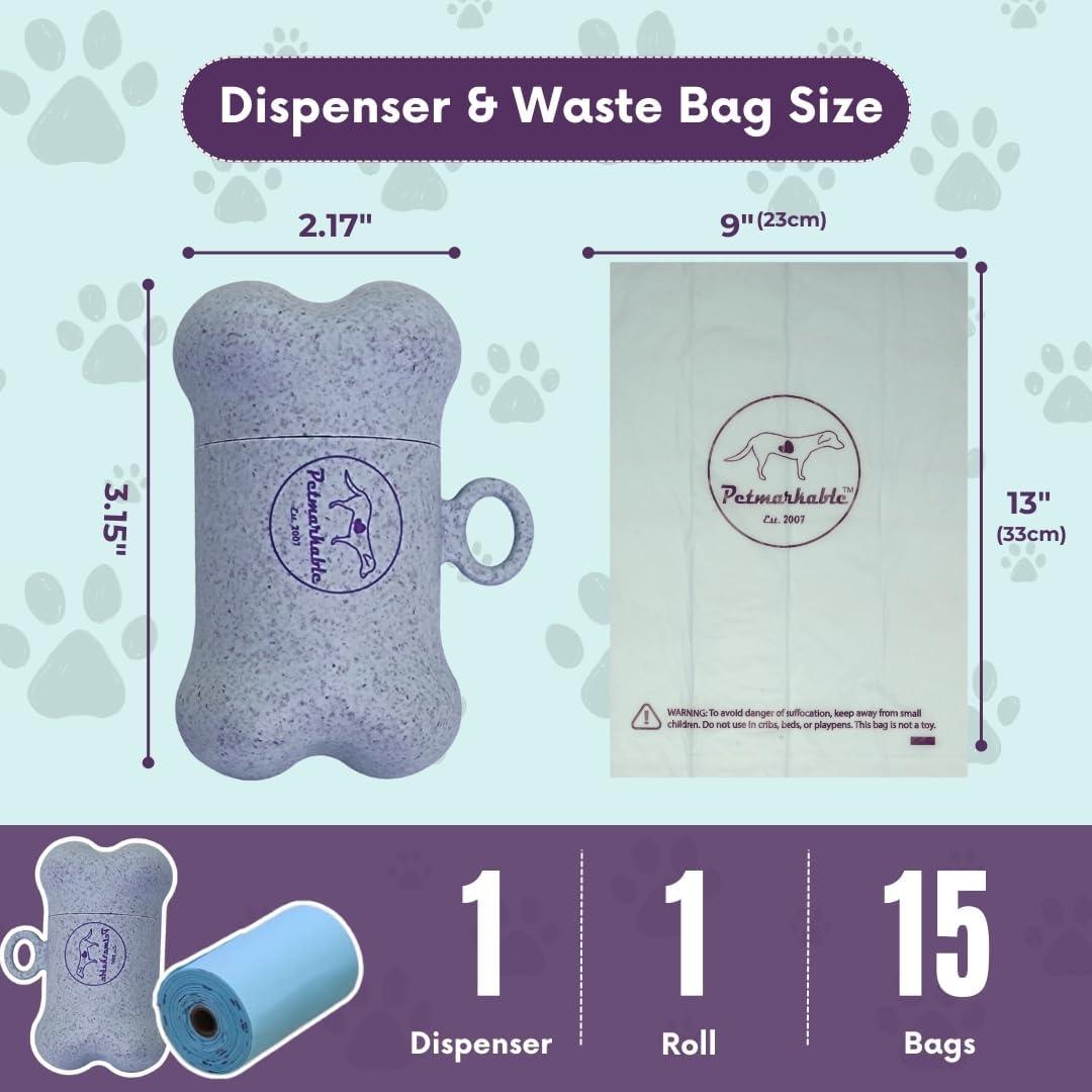 Dispensador de Bolsas de Desechos Petmarkable + 15 Bolsas Ecológicas
