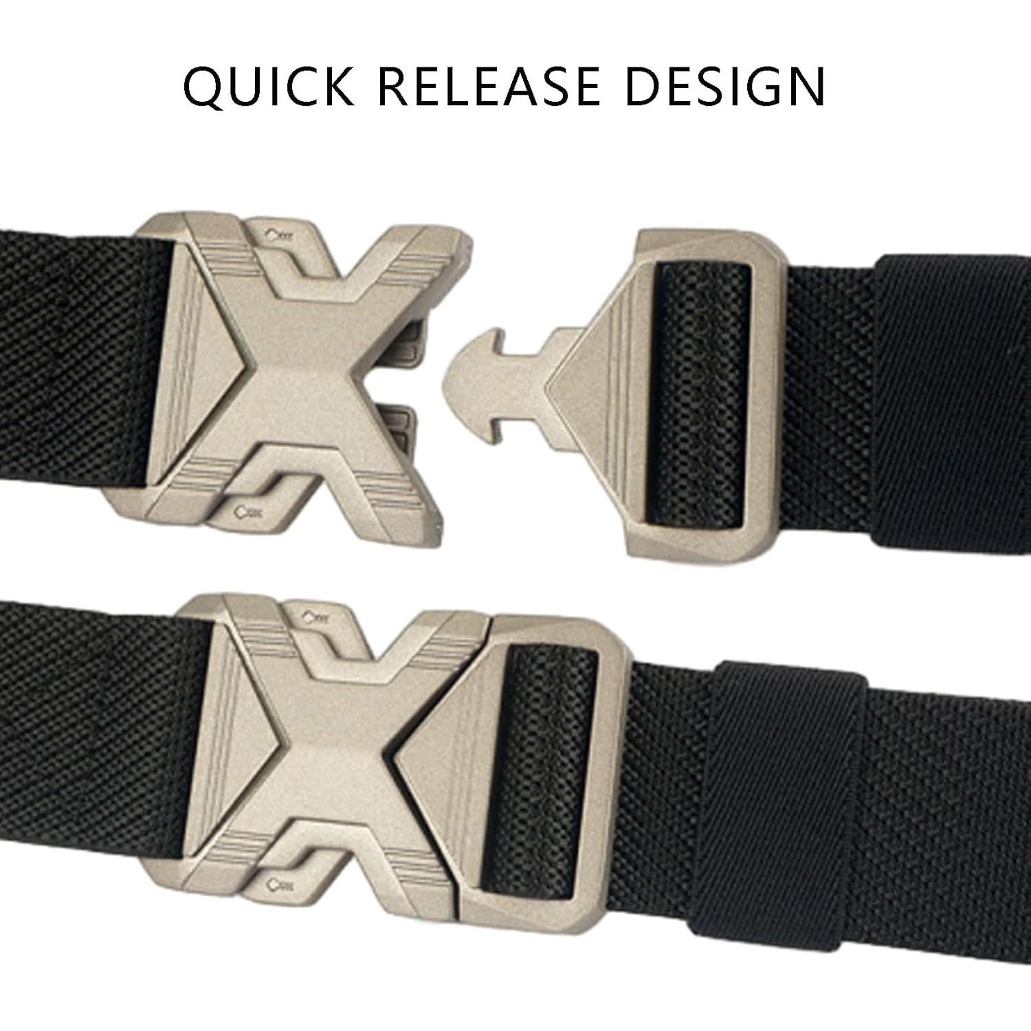 Cinturón Elástico Hombre 3.81 cm Hebilla Rápida Negro