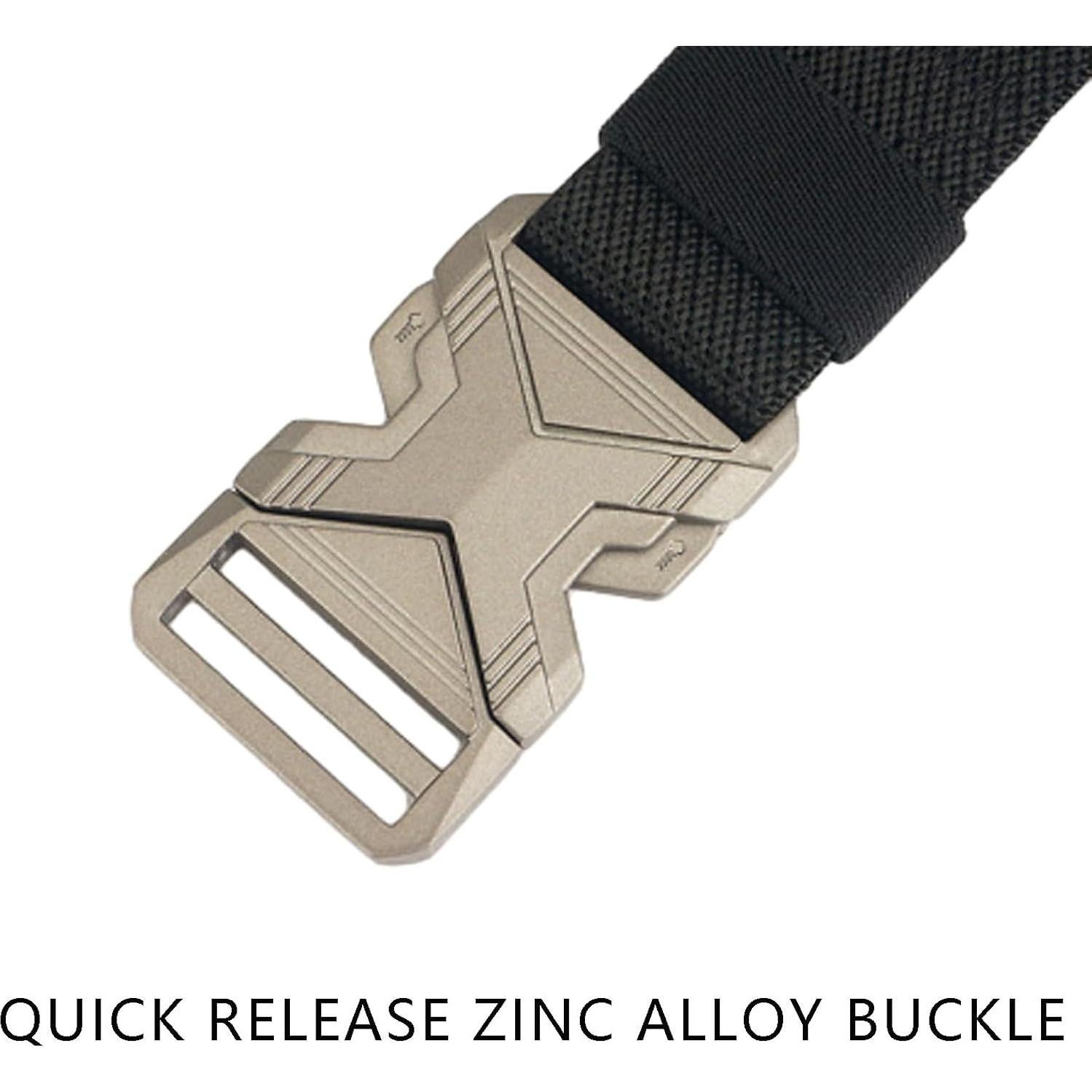 Cinturón Elástico Hombre 3.81 cm Hebilla Rápida Negro