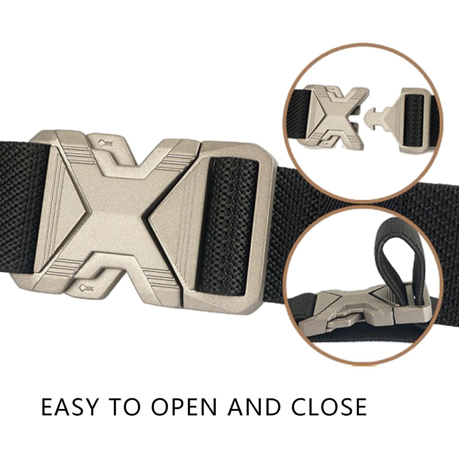 Cinturón Elástico Hombre 3.81 cm Hebilla Rápida Negro