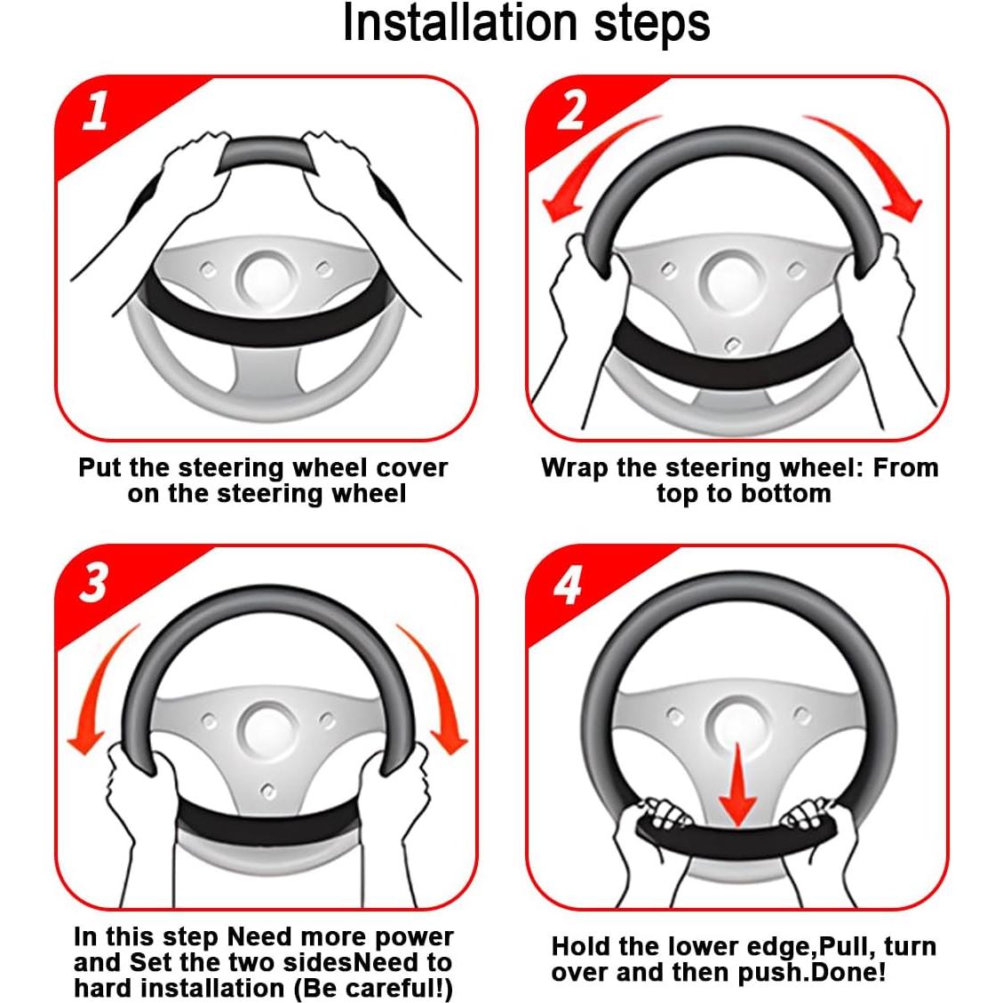 Funda de Volante Mandark 38 cm Cuero Antideslizante Negro