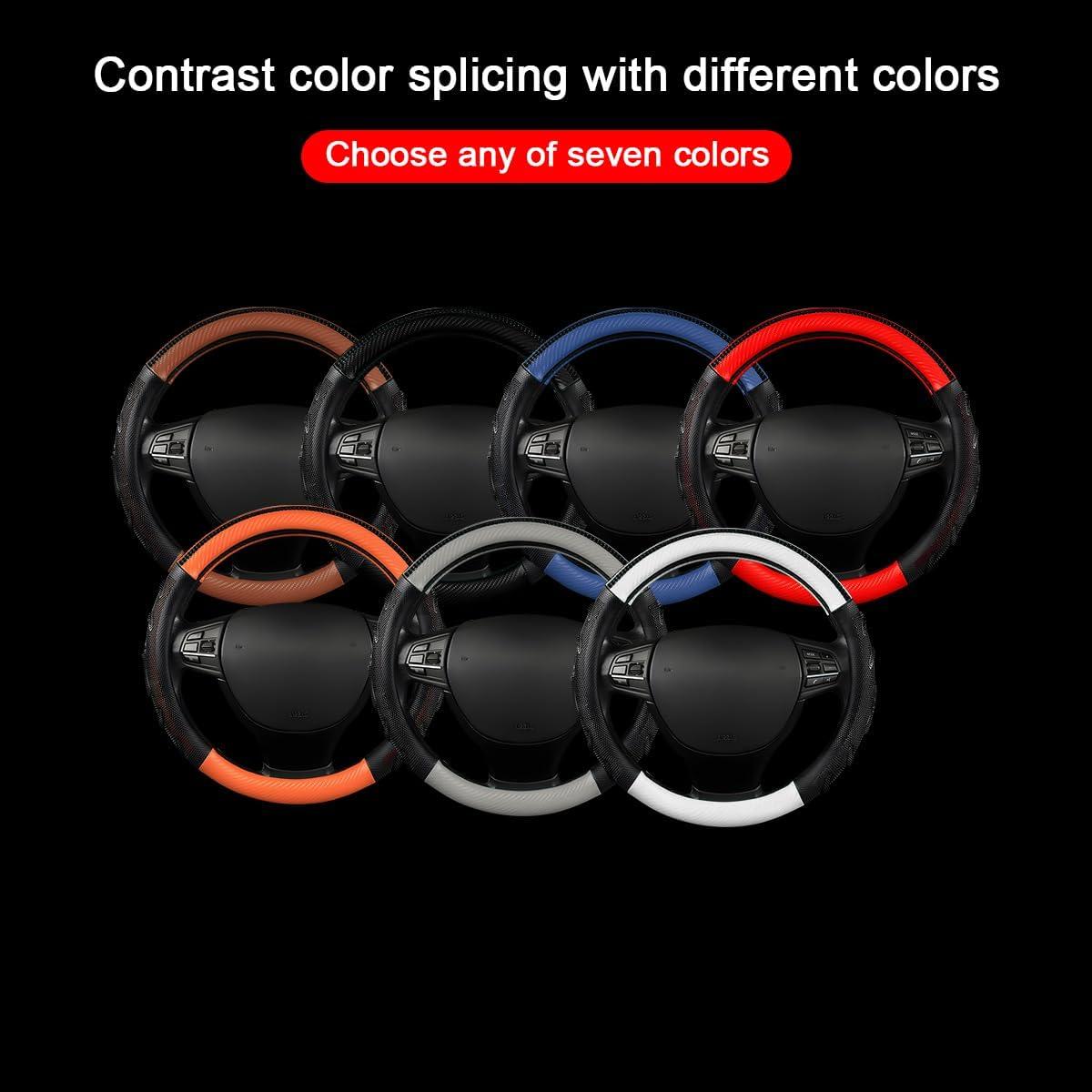 Funda de Volante Mandark 38 cm Cuero Antideslizante Negro