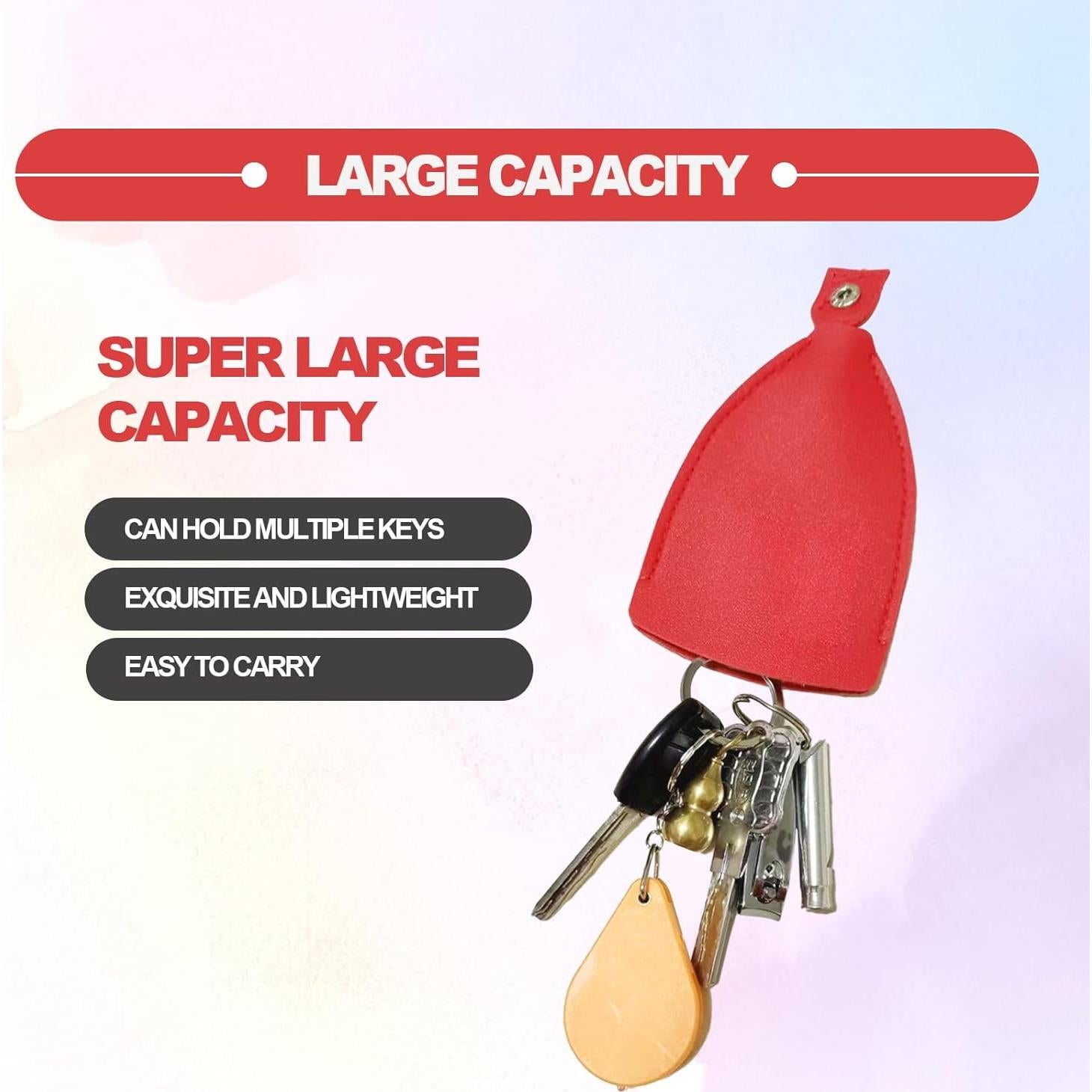 Funda de Llave Extraíble Vrasly Rojo - Cuero PU Universal