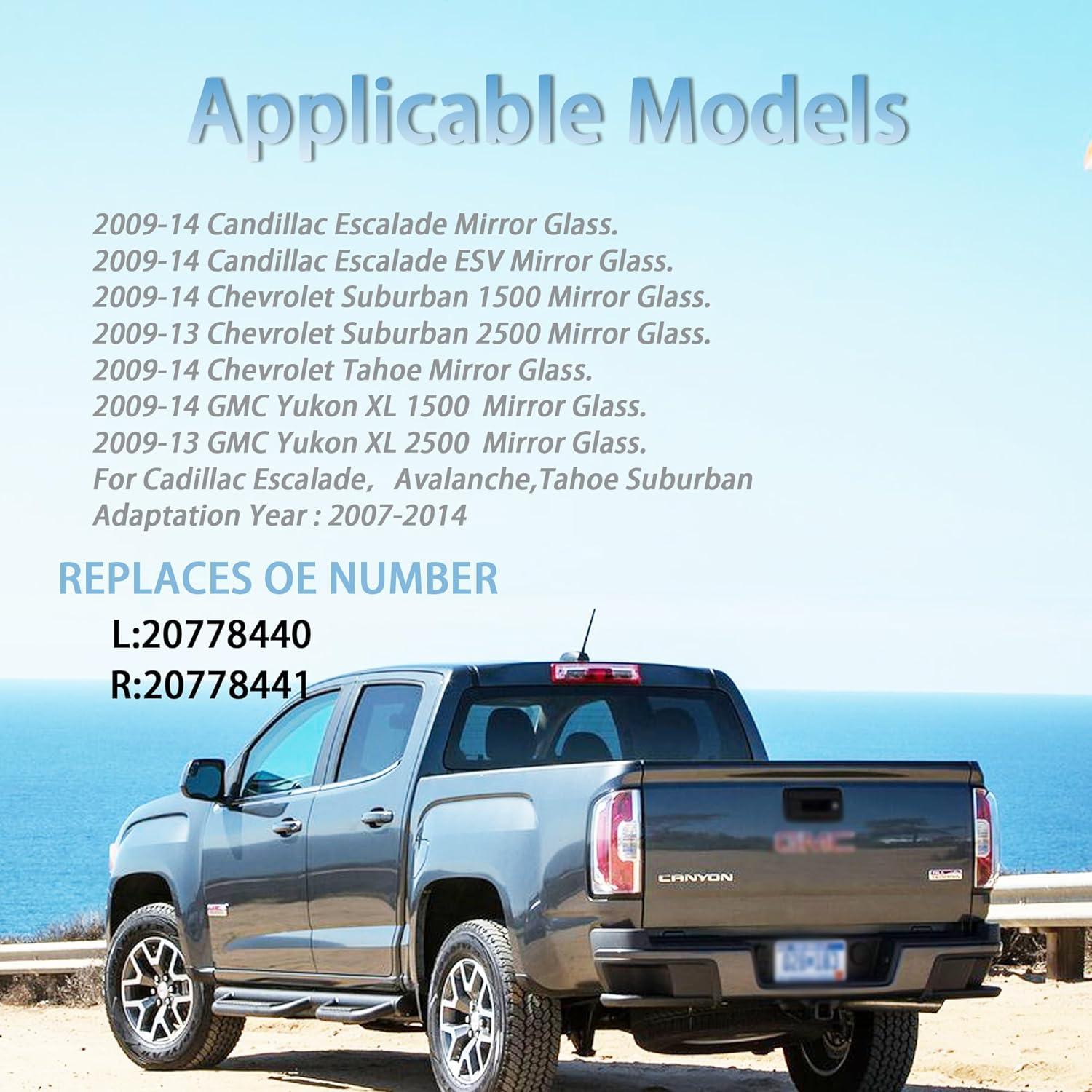 Cristal Espejo Lateral Izquierdo MENGYUCAR 2009-2014 Cadillac