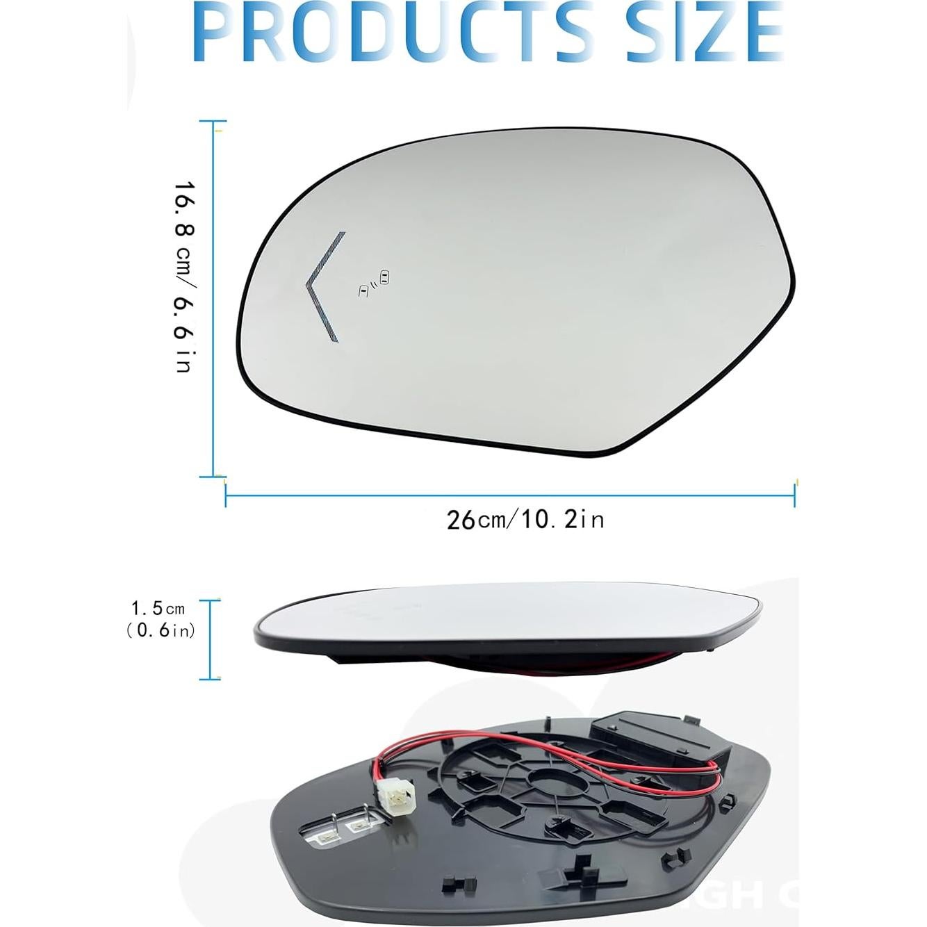 Cristal Espejo Lateral Izquierdo MENGYUCAR 2009-2014 Cadillac