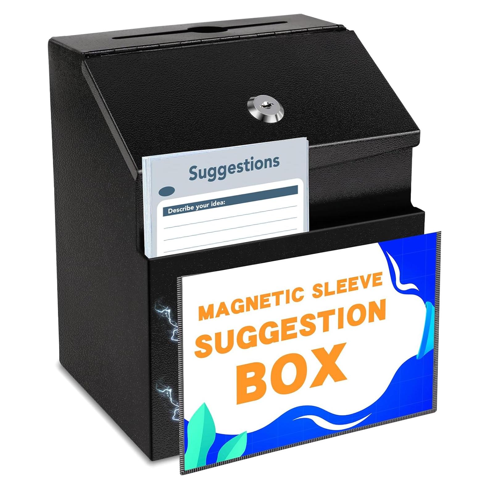 Caja de Sugerencias LINSIRON con Cerradura 21.3x14.7x17.8 cm