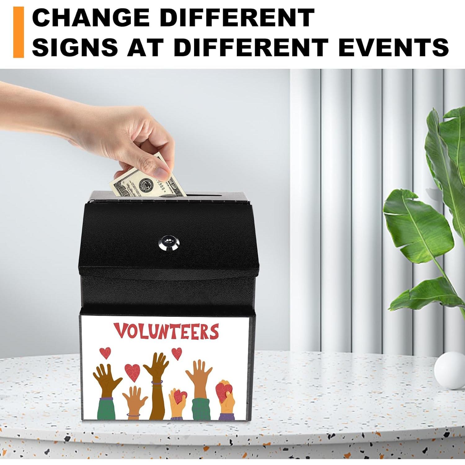 Caja de Sugerencias LINSIRON con Cerradura 21.3x14.7x17.8 cm