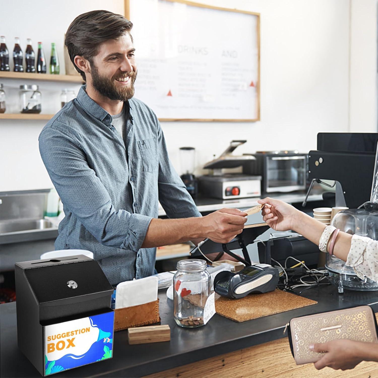 Caja de Sugerencias LINSIRON con Cerradura 21.3x14.7x17.8 cm