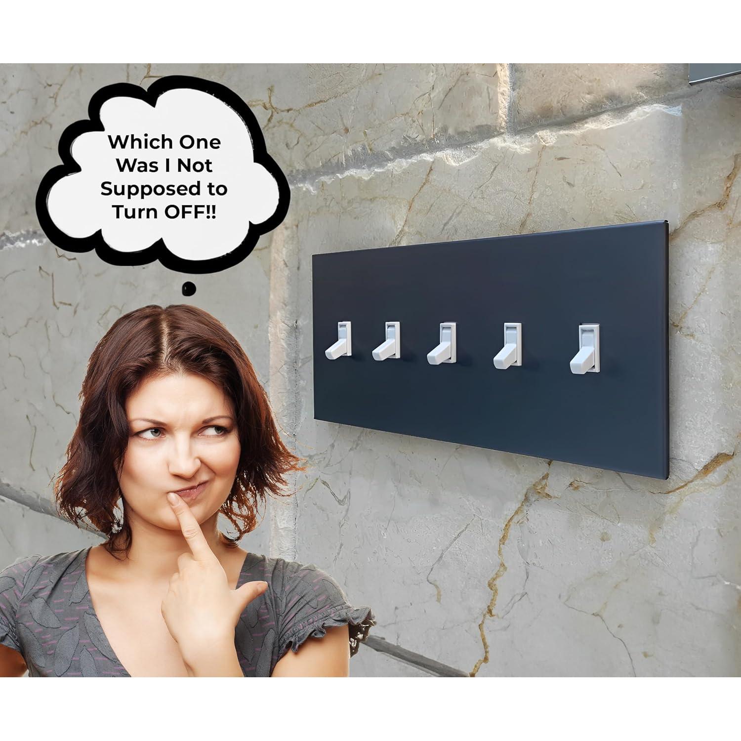 Protector de Interruptor de Luz Transparente Toggle Shield - Paquete de 4