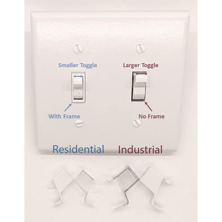 Protector de Interruptor de Luz Transparente Toggle Shield - Paquete de 4