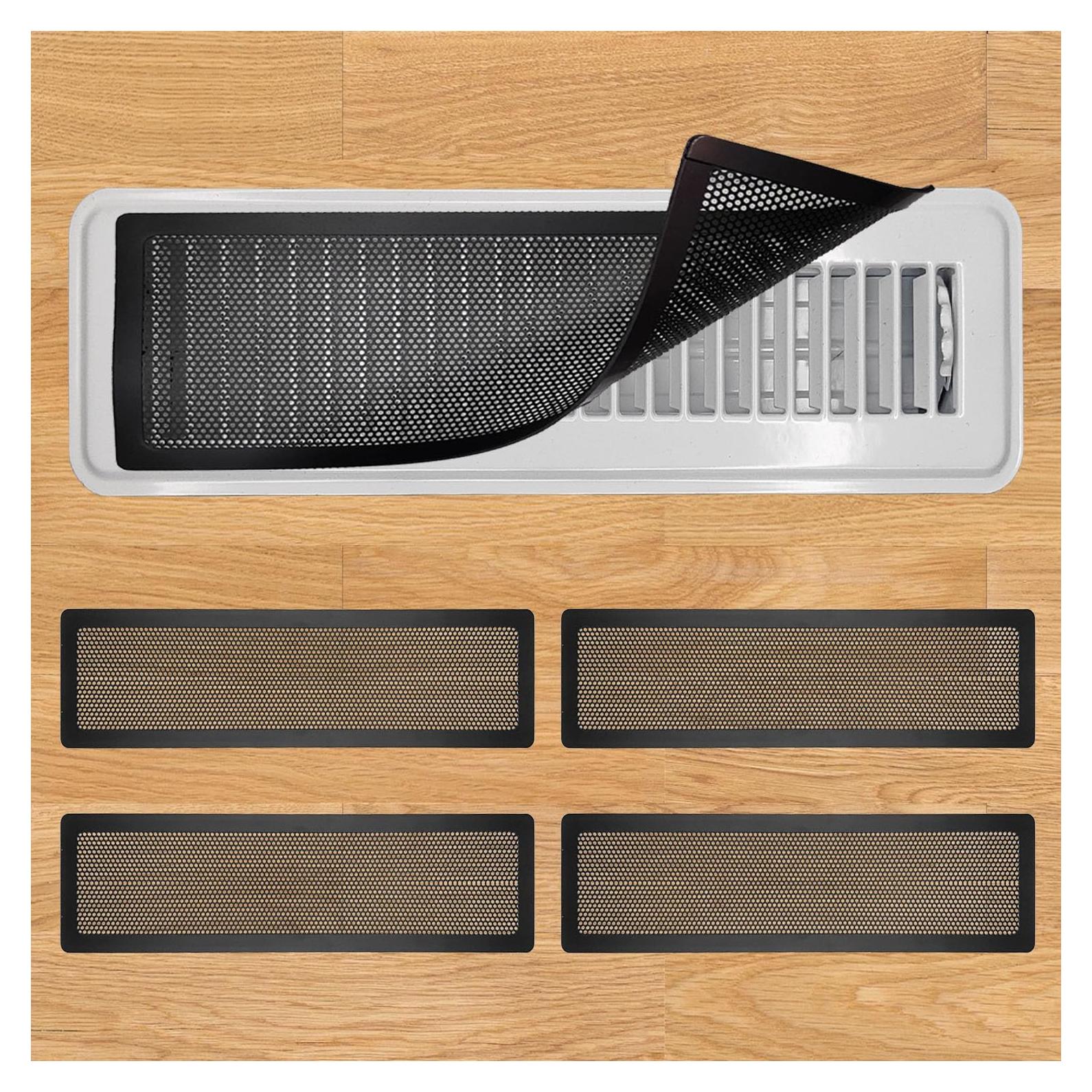 Cubierta de Registro de Piso Magnética MODOSON 5.08x25.4cm Negro - 4 Paquetes