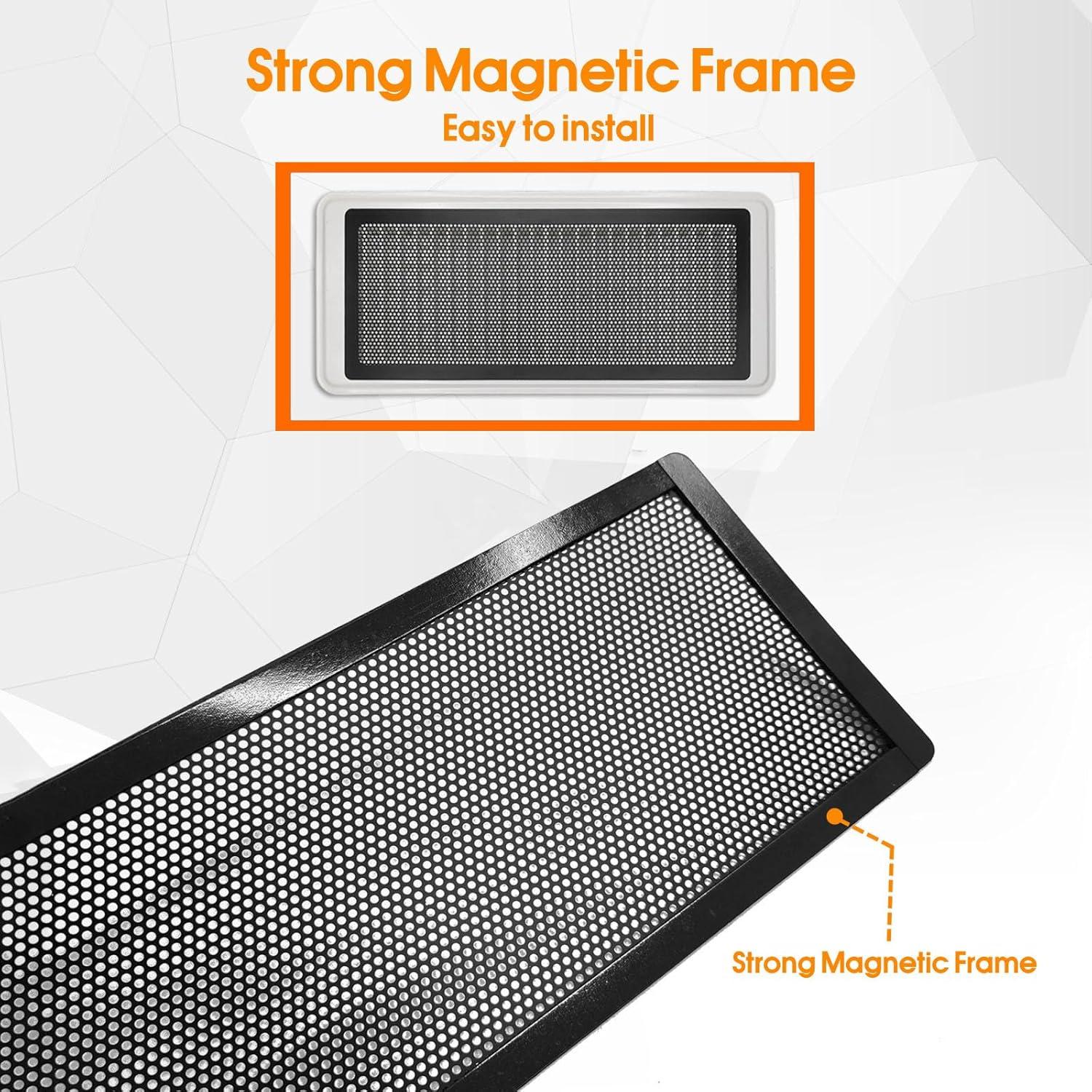 Cubierta de Registro de Piso Magnética MODOSON 5.08x25.4cm Negro - 4 Paquetes