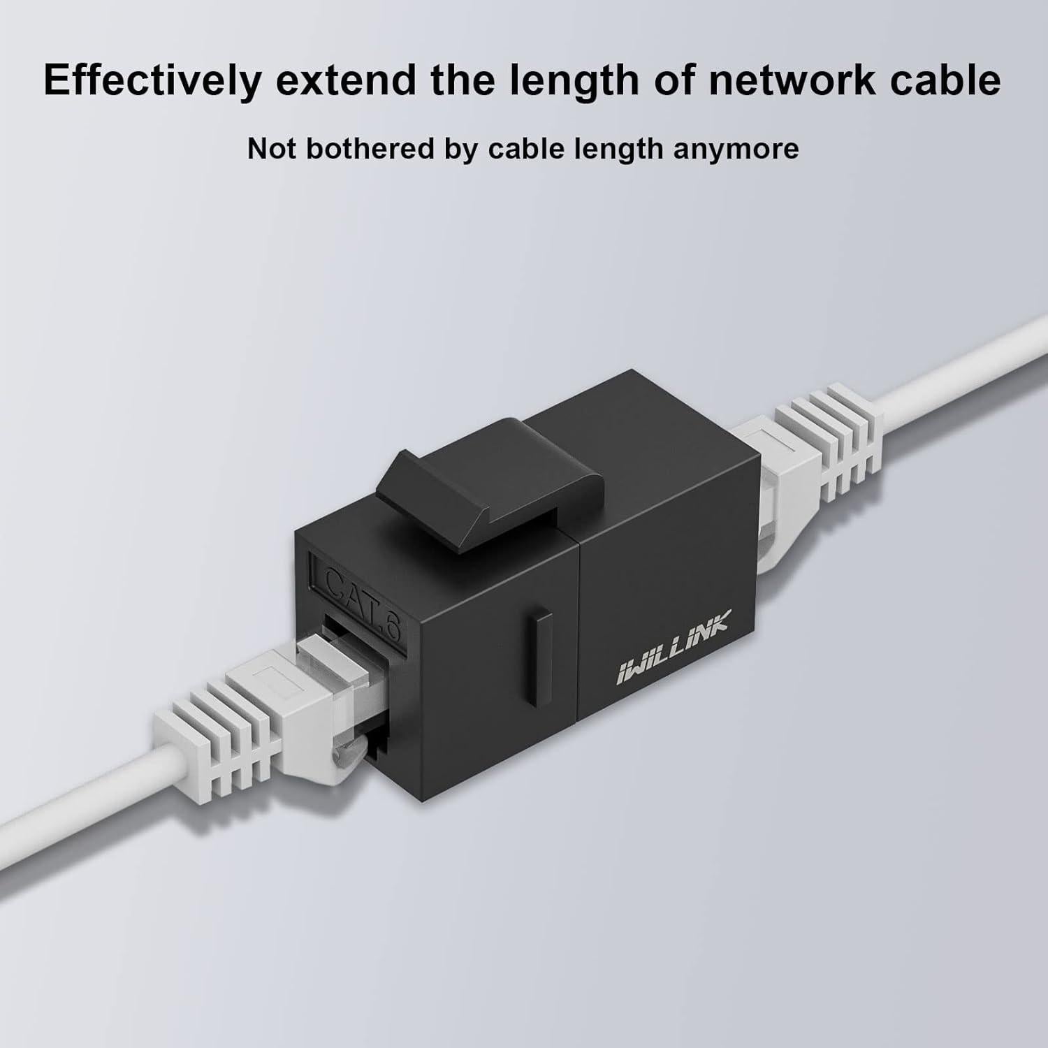 Acoplador Keystone RJ45 Cat6 Iwillink Hembra a Hembra 5-Pack
