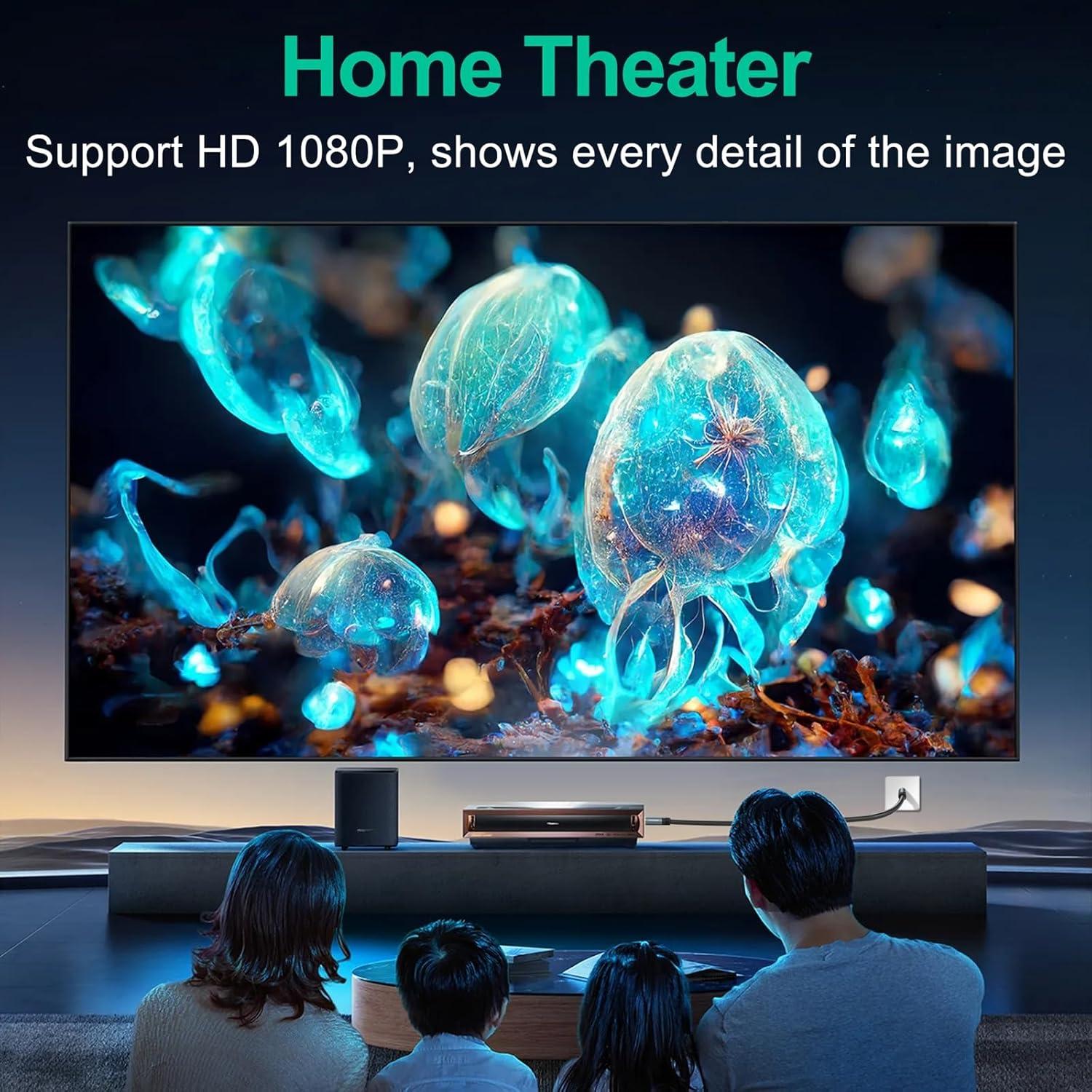 Cable Coaxial RG6 1.0M Zhongben Macho a Macho Baño de Oro