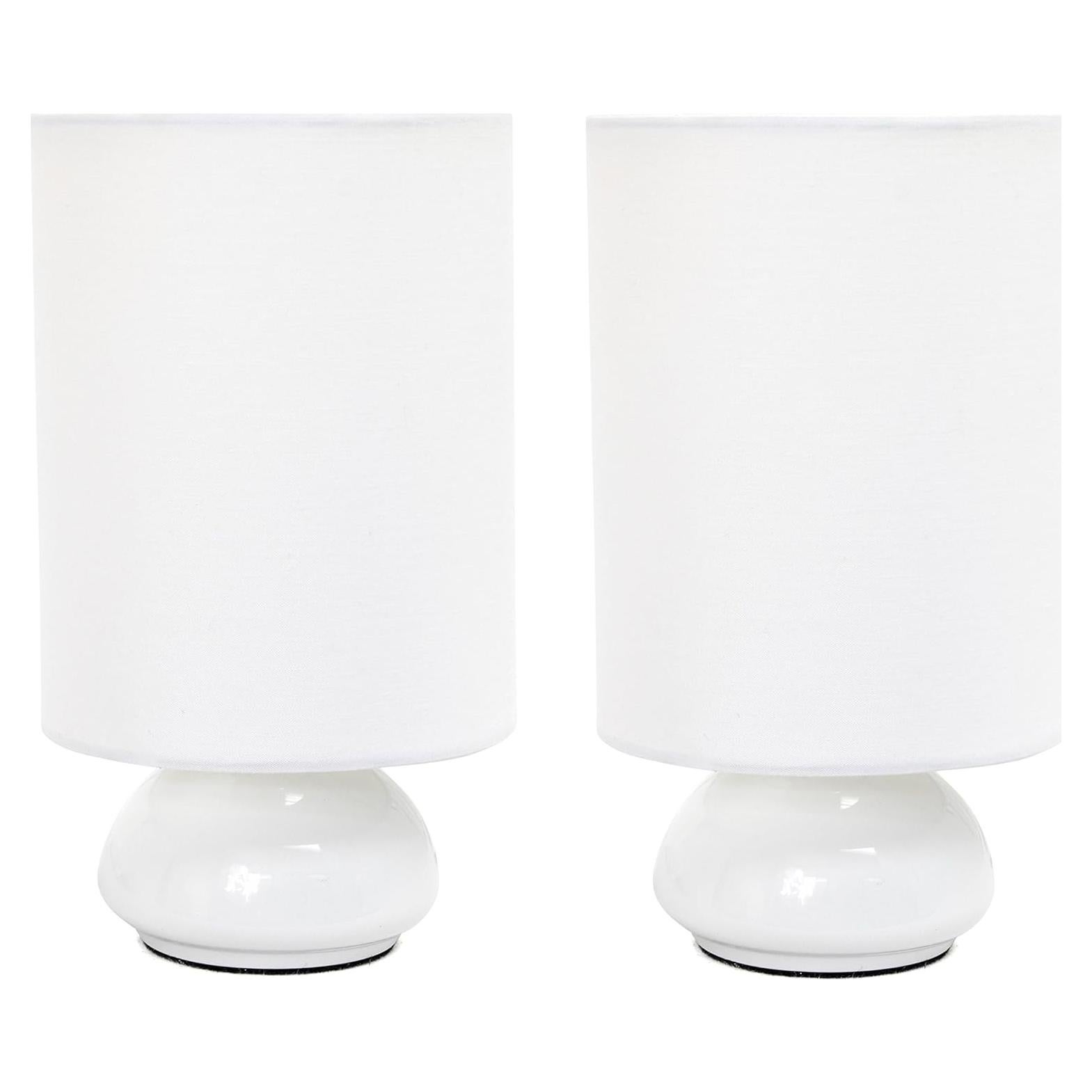 Lámpara de Mesa Táctil Simple Designs LT2043-WHT 2 Piezas