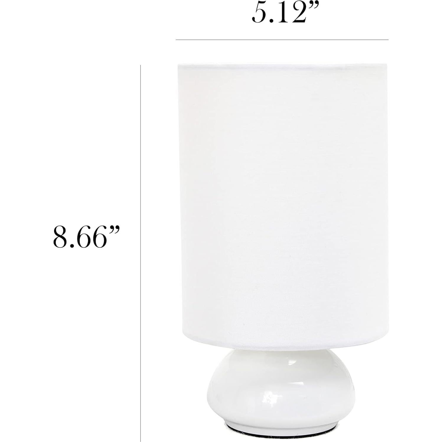 Lámpara de Mesa Táctil Simple Designs LT2043-WHT 2 Piezas