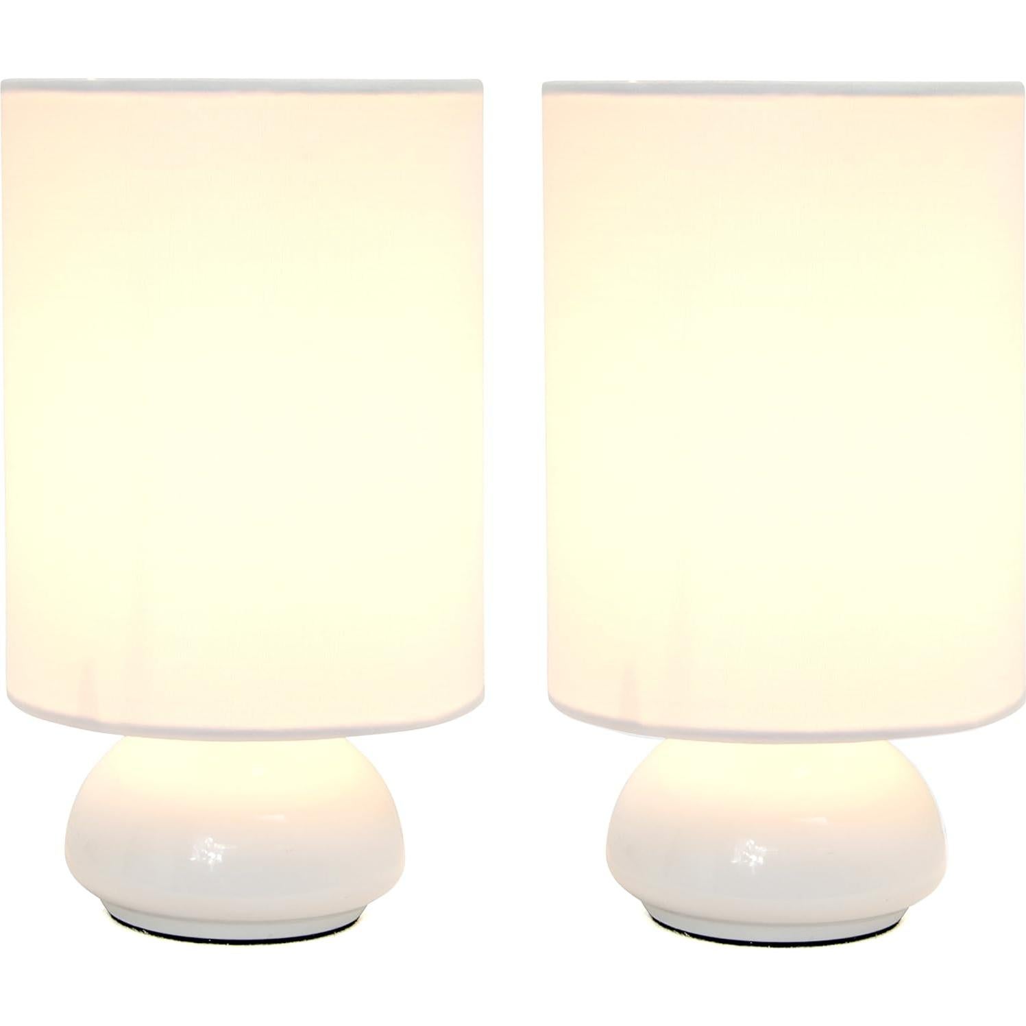 Lámpara de Mesa Táctil Simple Designs LT2043-WHT 2 Piezas