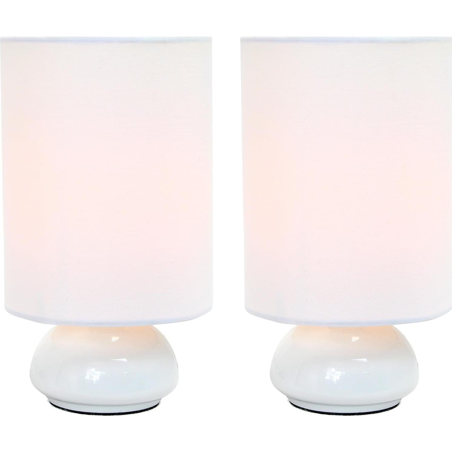 Lámpara de Mesa Táctil Simple Designs LT2043-WHT 2 Piezas