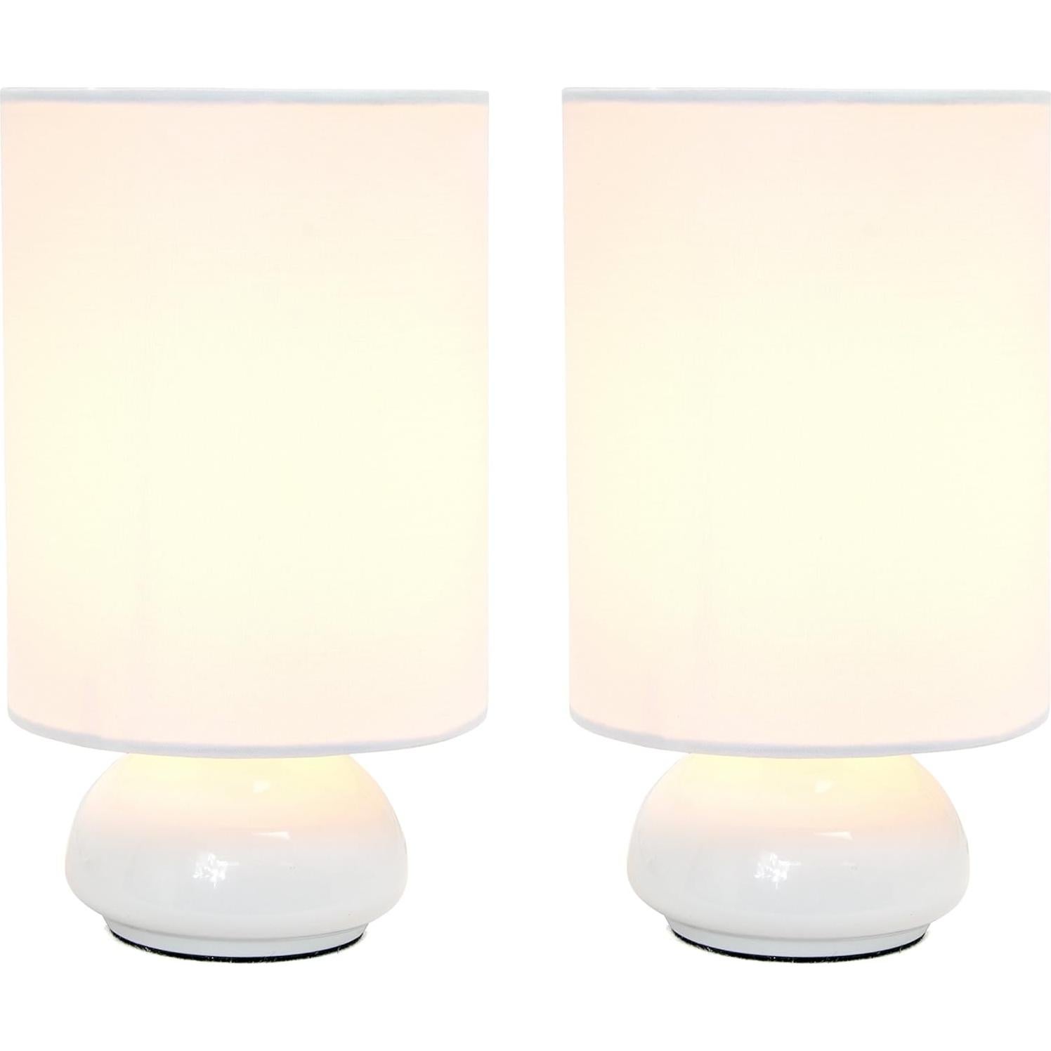 Lámpara de Mesa Táctil Simple Designs LT2043-WHT 2 Piezas