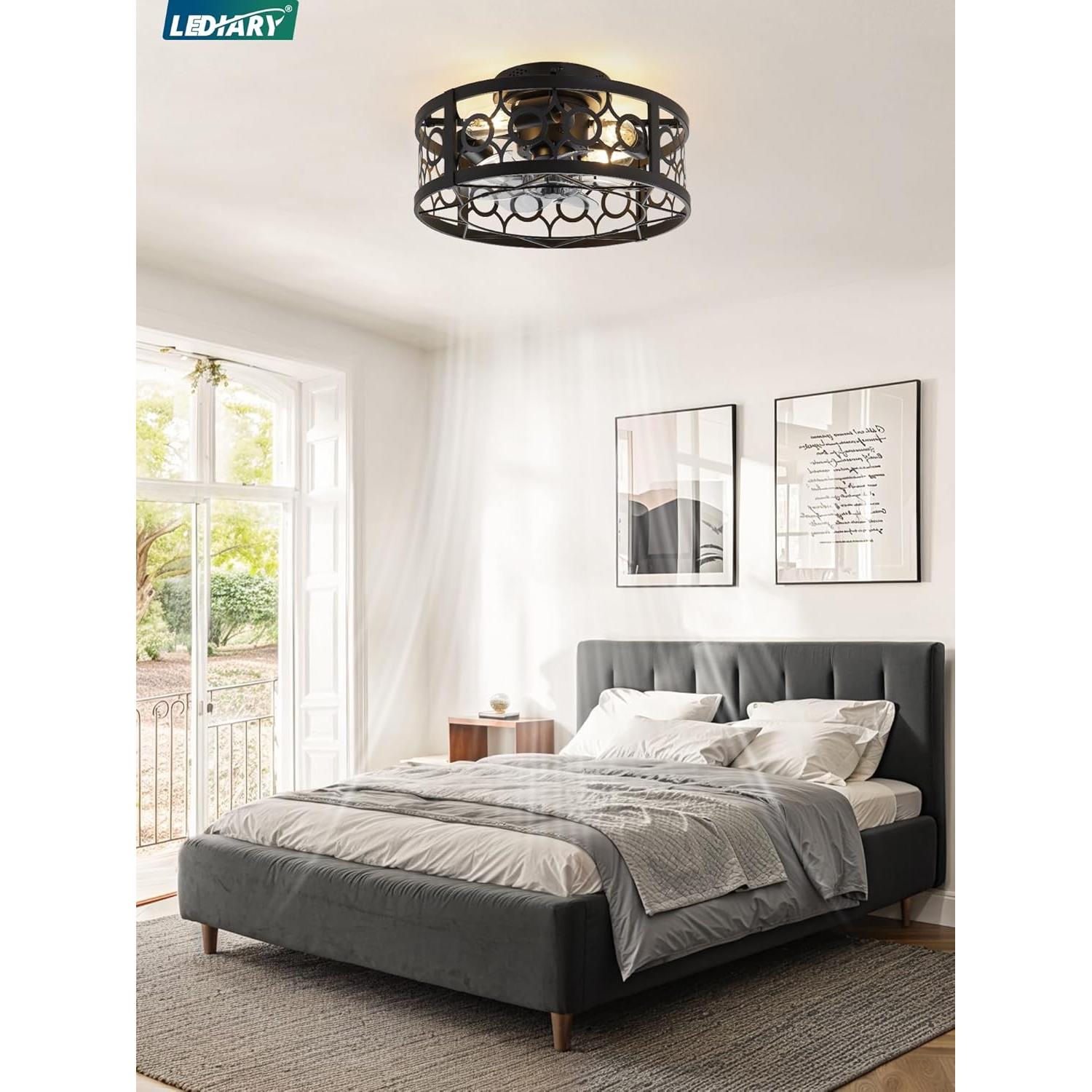 Ventilador de Techo LEDIARY 40.64cm con Luz y Control Remoto