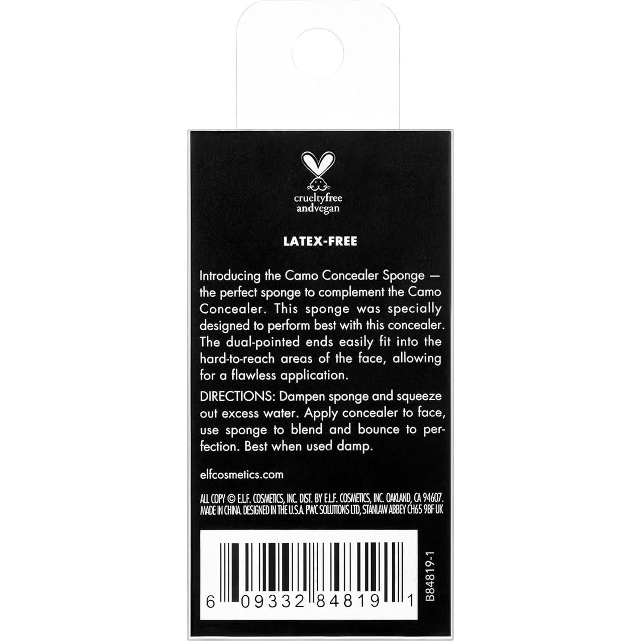 Esponja Correctora e.l.f. Camo Doble Punta Libre de Látex