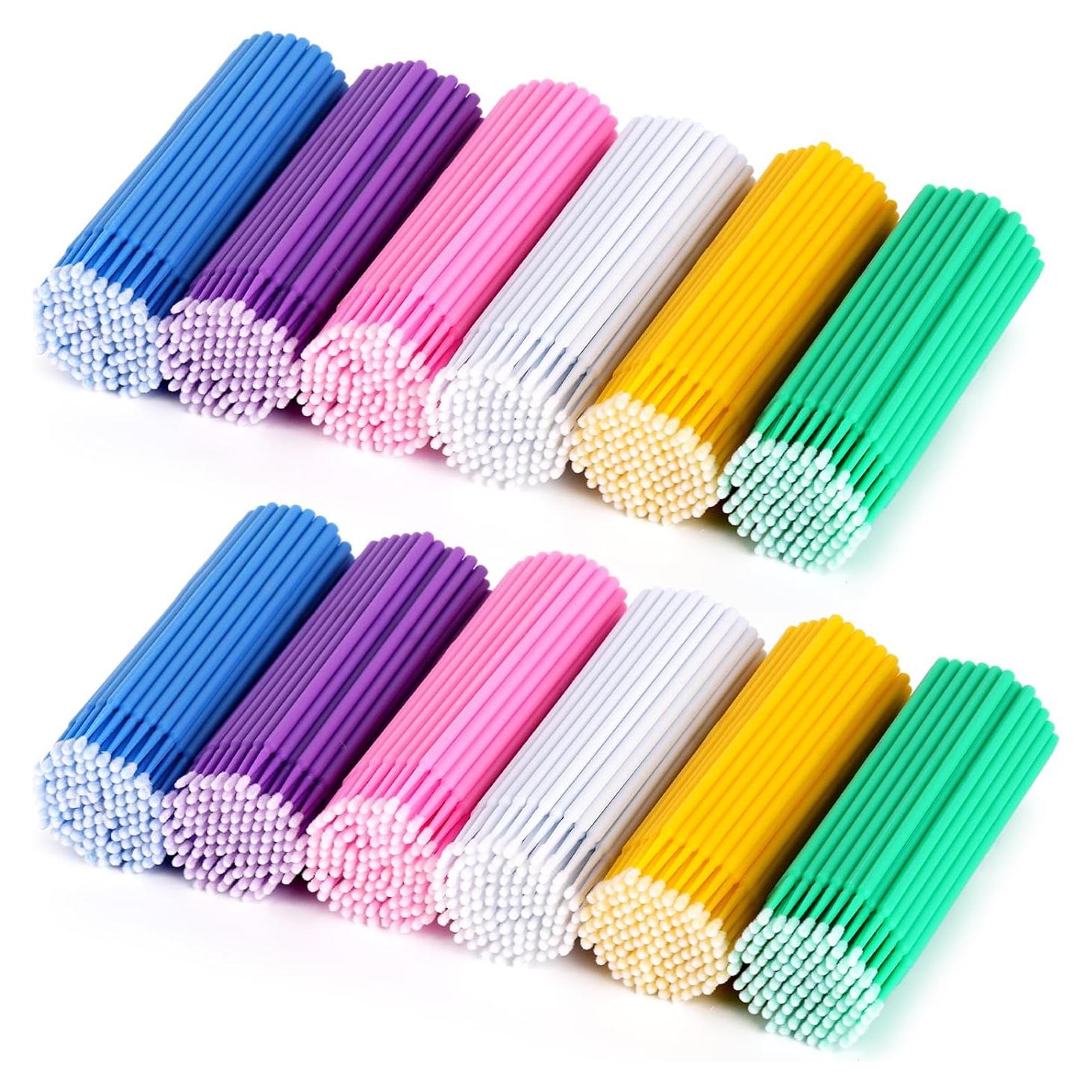 Tbestmax 1200 Pcs Bastones Micro Aplicadores Desechables para Pestañas