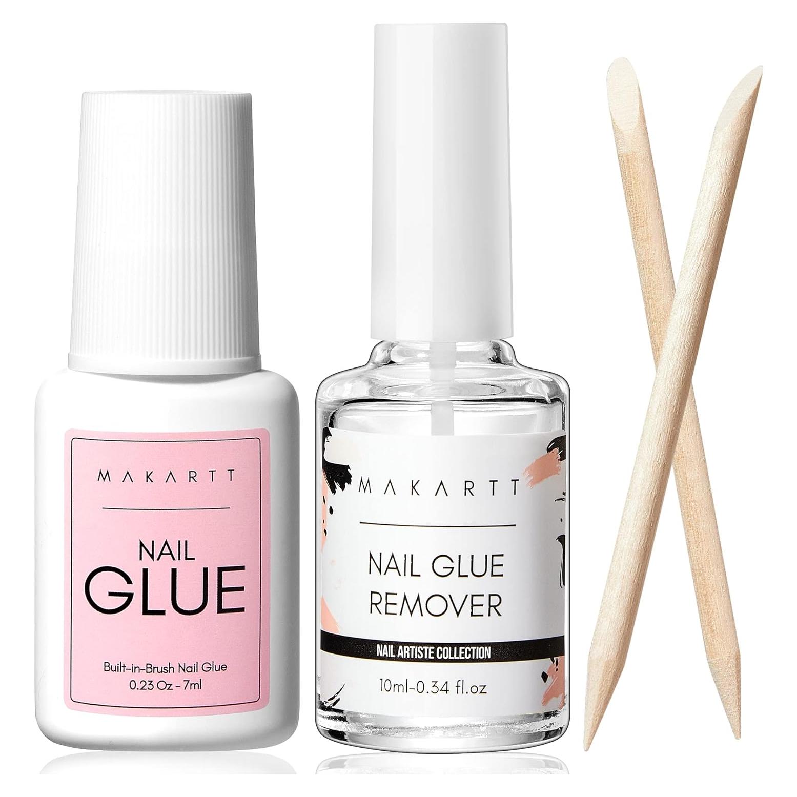 Kit de Pegamento y Removedor para Uñas Makartt 7ML + 10ML