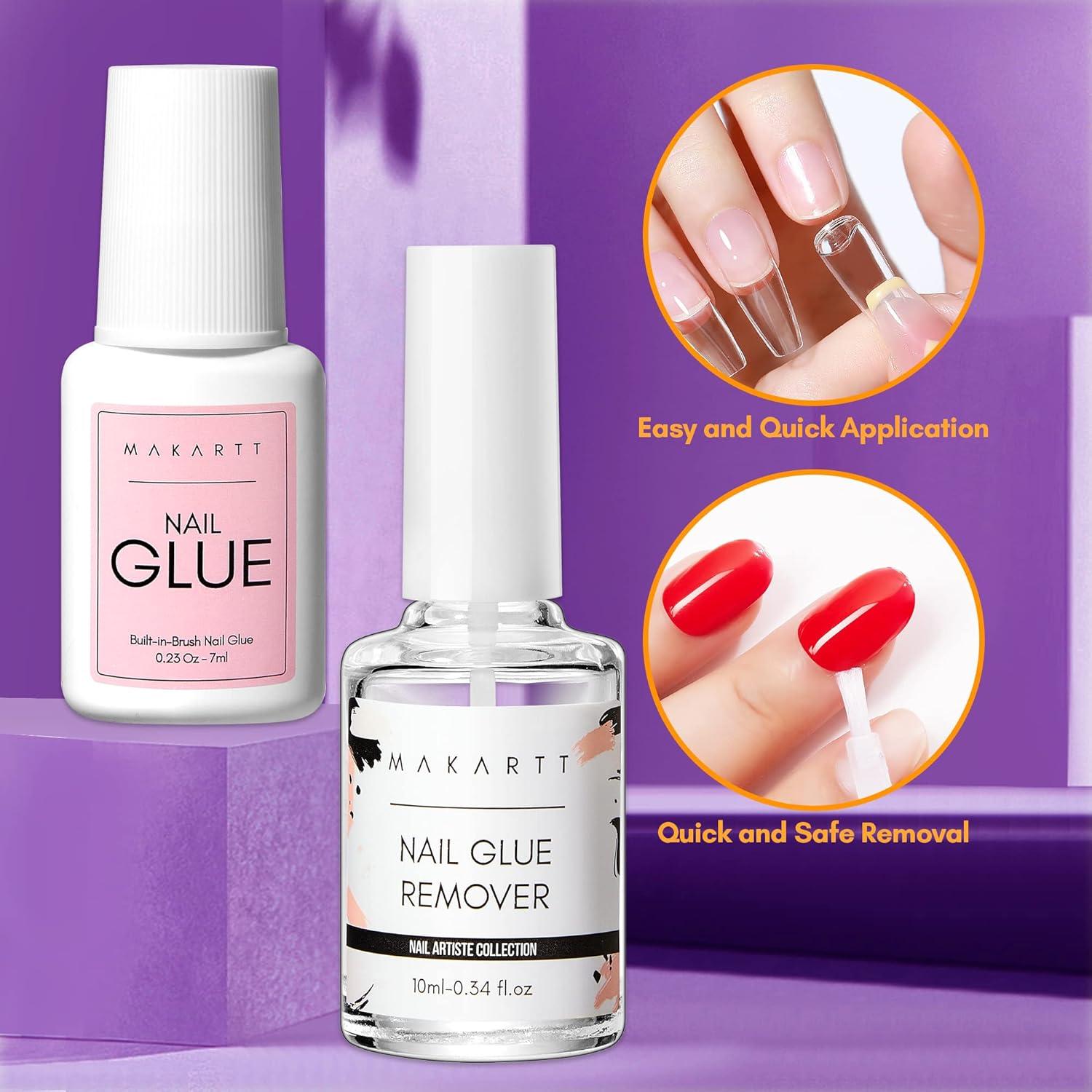 Kit de Pegamento y Removedor para Uñas Makartt 7ML + 10ML