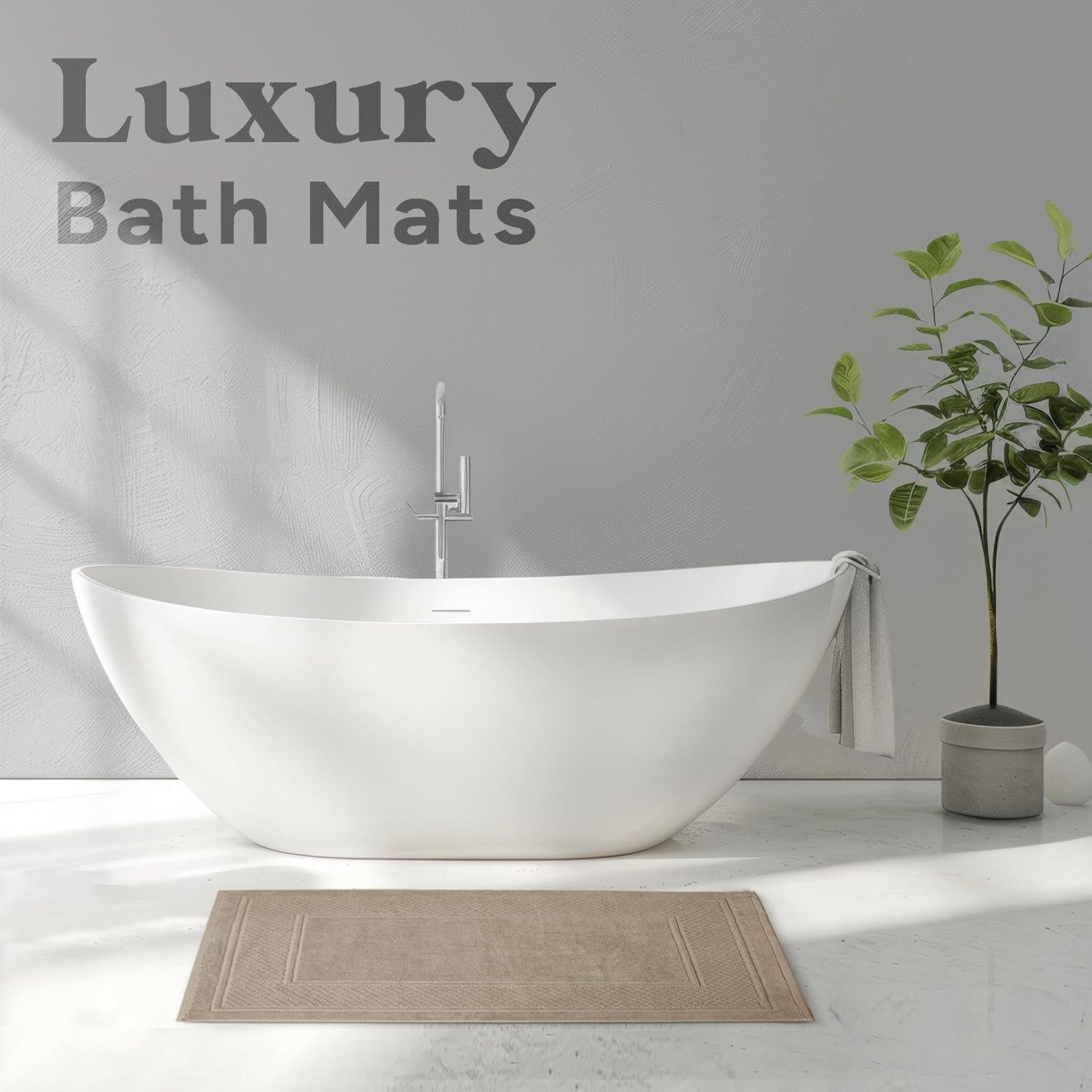 Alfombrillas de Baño Avalon Beige - Juego de 2 Algodón 900 GSM