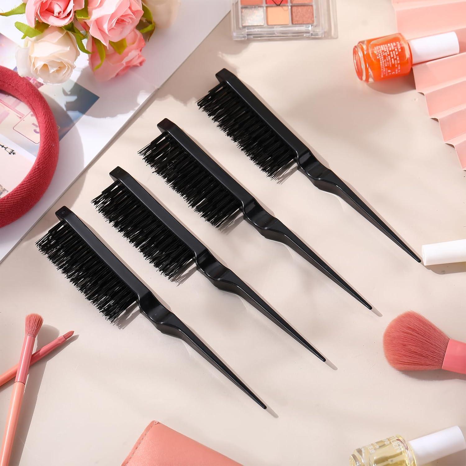 Set de 6 Cepillos de Teasing Yaomiao para Cabello Fino Negro