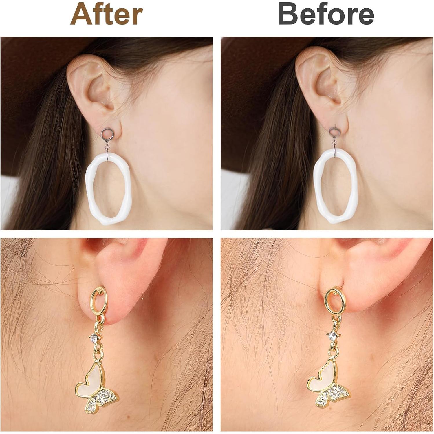 4 Pares de Respaldos Elevadores para Pendientes HJZHII - Plata y Oro