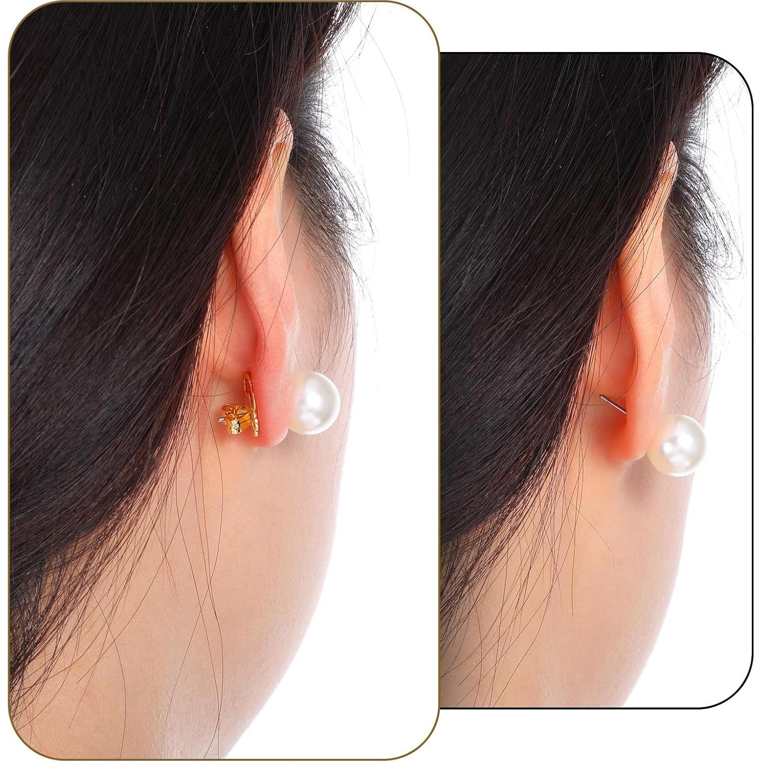 4 Pares de Respaldos Elevadores para Pendientes HJZHII - Plata y Oro