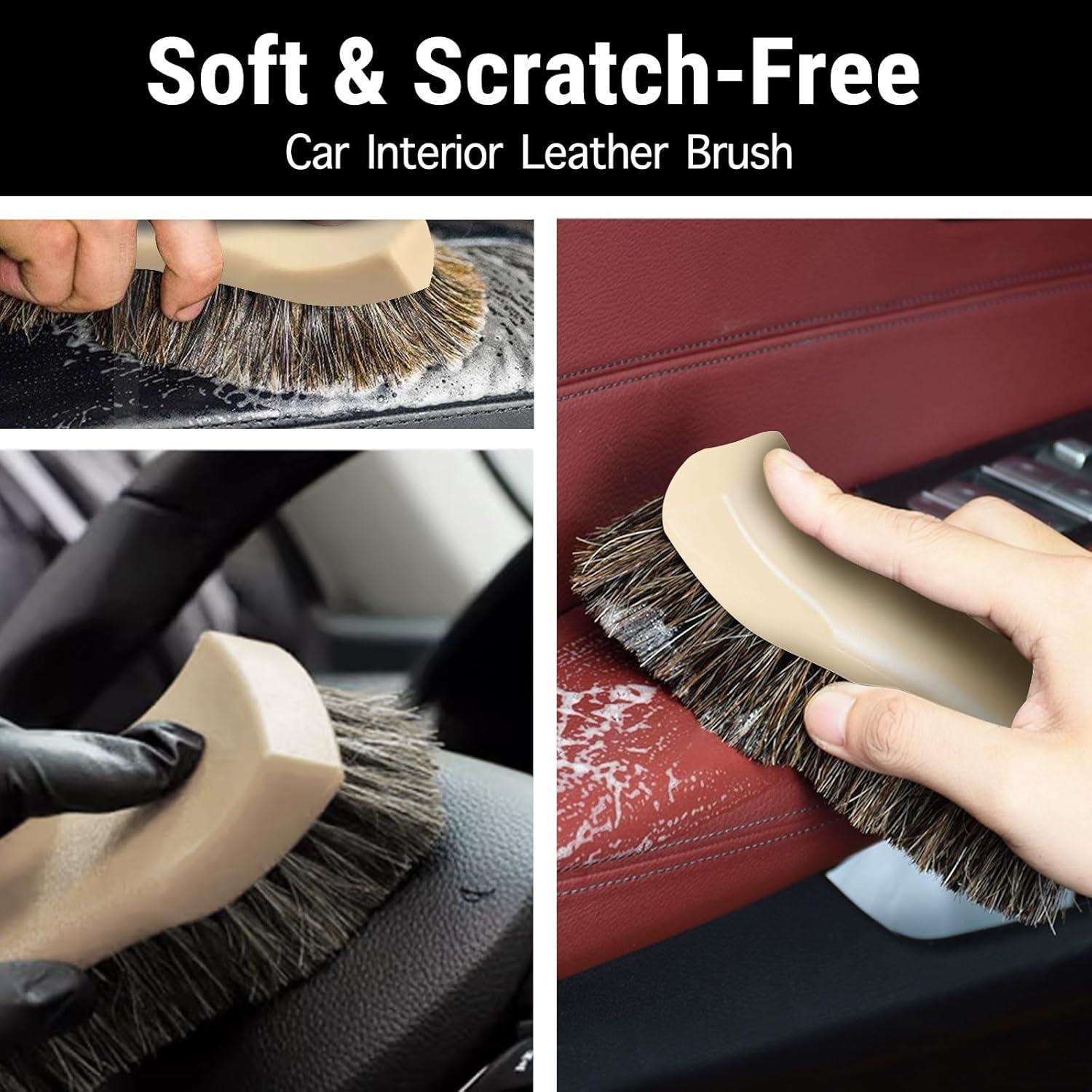 Cepillo de Cerdas Largas de Caballo YeewayVeh para Cuero