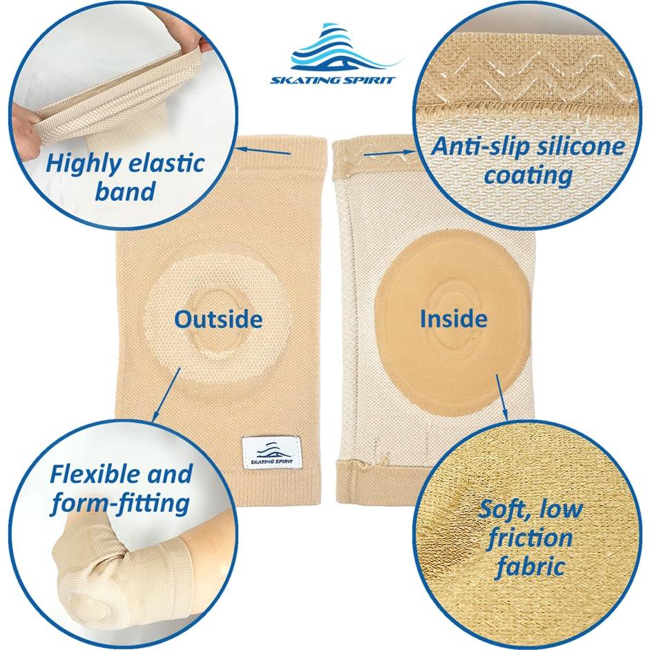 Almohadillas de Gel para Codos Skating Spirit - Pequeñas Beige