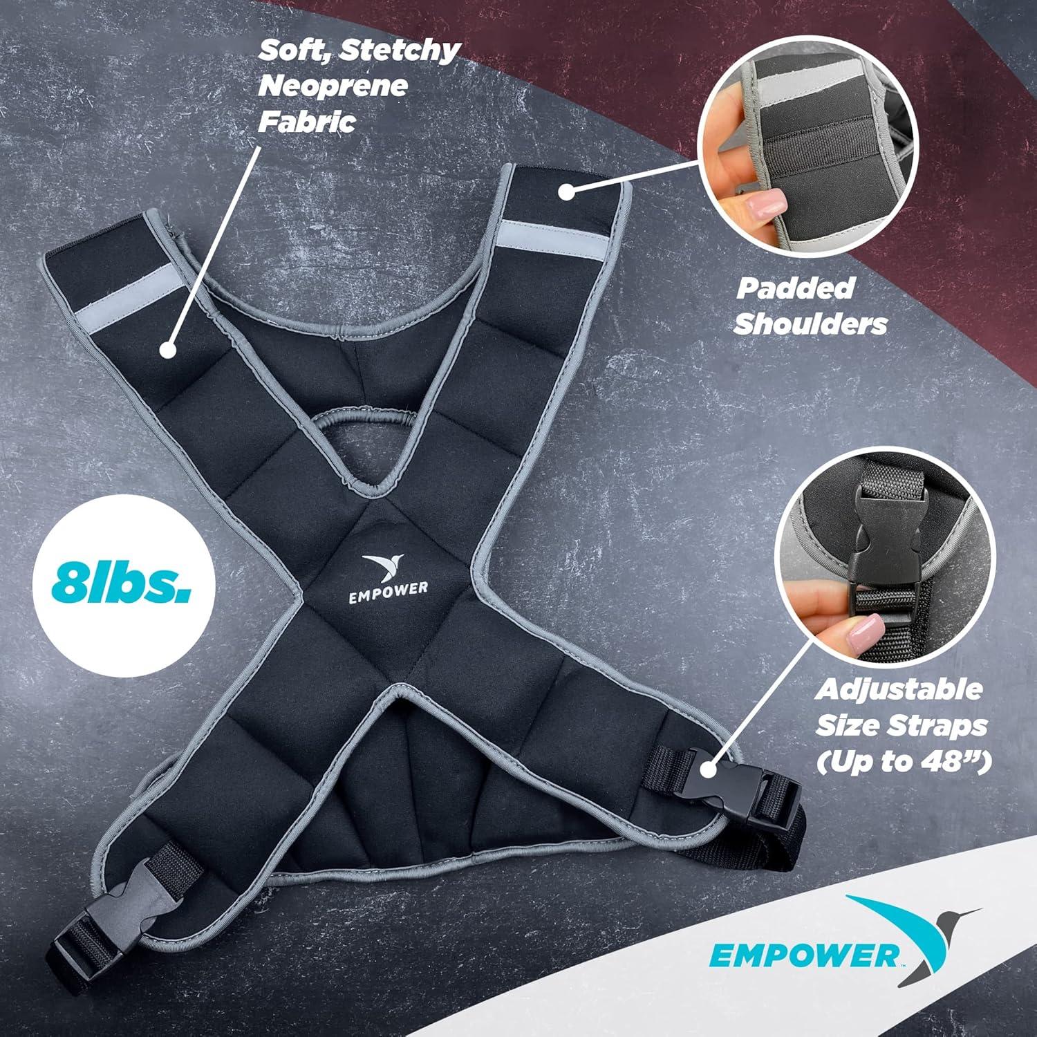 Chaleco con peso Empower para mujeres - 3,63 kg - Negro