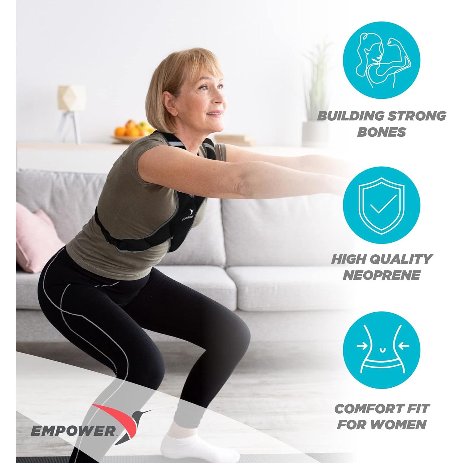 Chaleco con peso Empower para mujeres - 3,63 kg - Negro