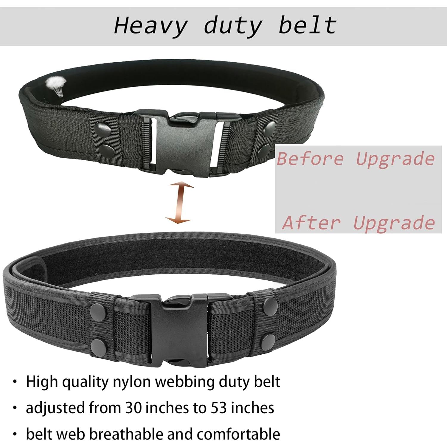 Cinturón Táctico Policial ZGJINLONG 10 en 1 Ajustable Negro