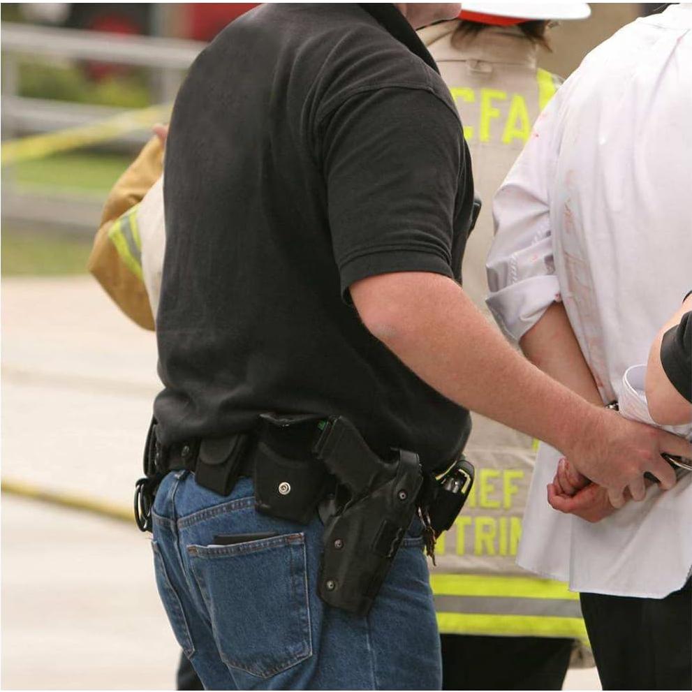 Cinturón Táctico Policial ZGJINLONG 10 en 1 Ajustable Negro