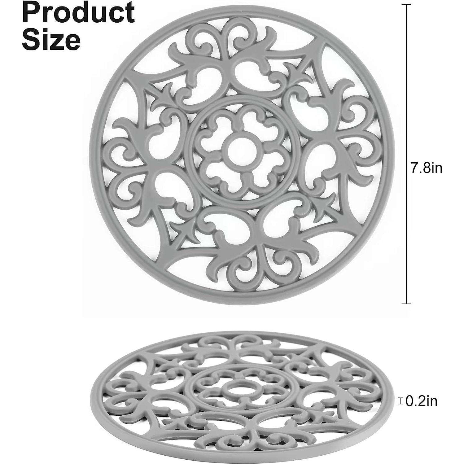 Juego de 3 Trivetes de Silicona SPUVGVC Color Teal 20x20cm