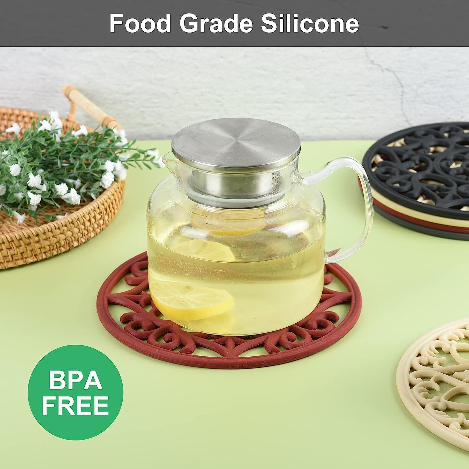 Juego de 3 Trivetes de Silicona SPUVGVC Color Teal 20x20cm