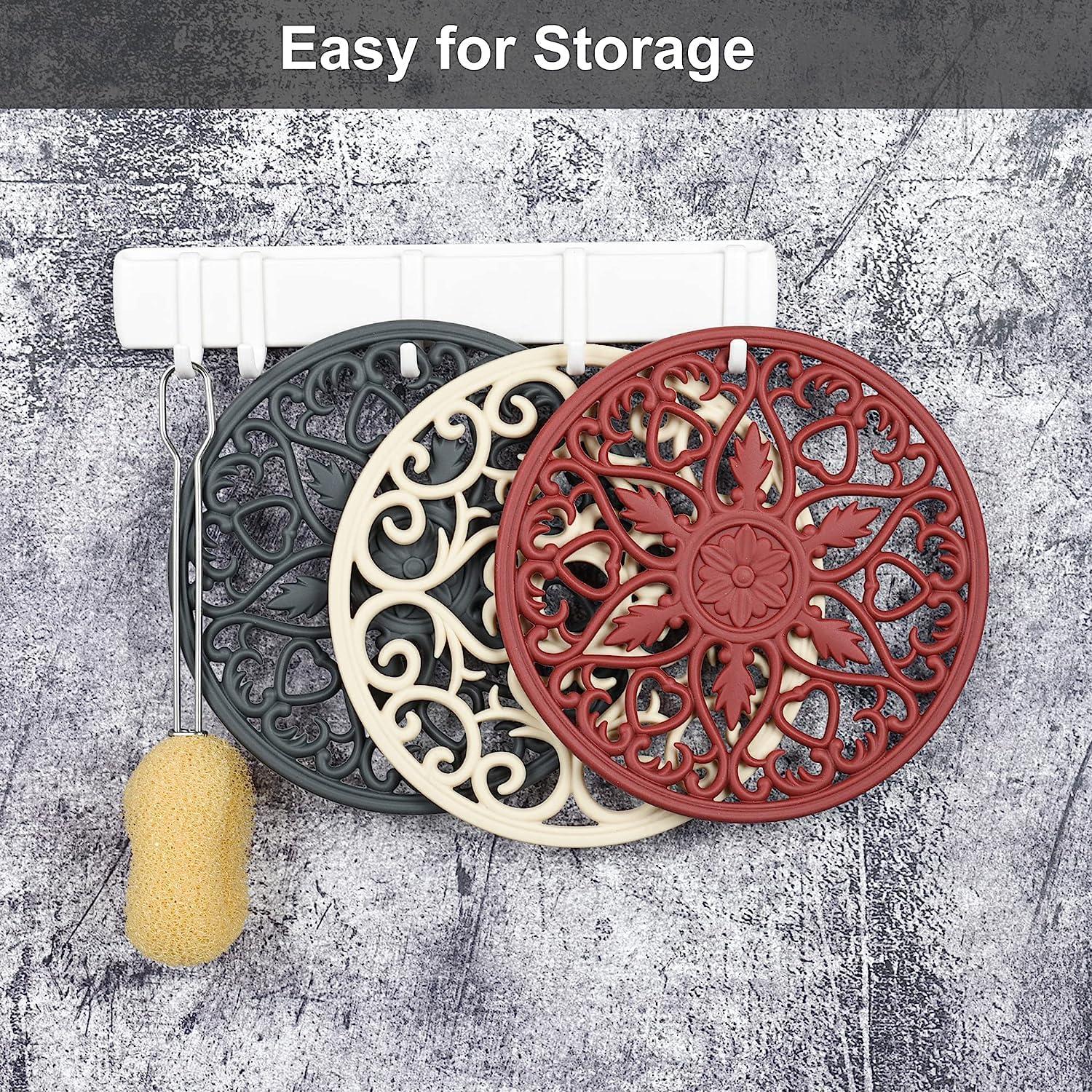 Juego de 3 Trivetes de Silicona SPUVGVC Color Teal 20x20cm