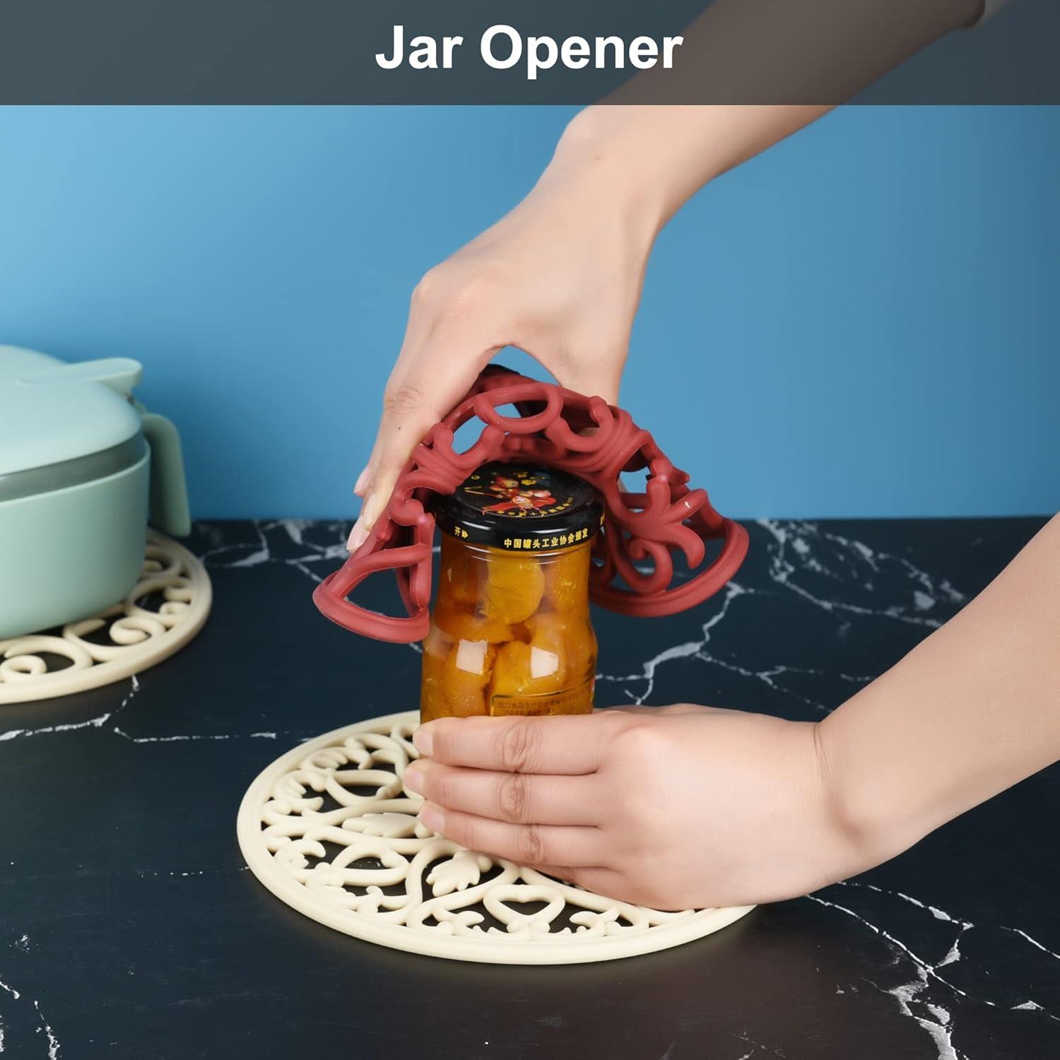 Set de Trivetes de Silicona SPUVGVC 3 Piezas Azul Antideslizante