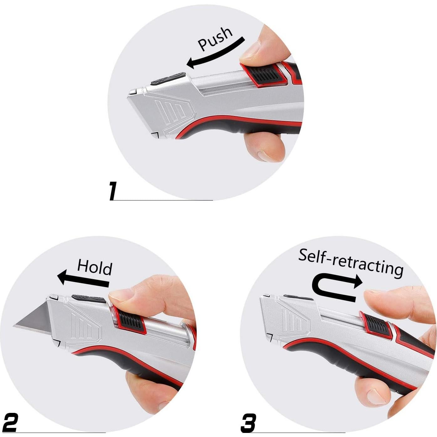 Cortador de Cajas Retráctil KingTool con 10 Cuchillas SK5