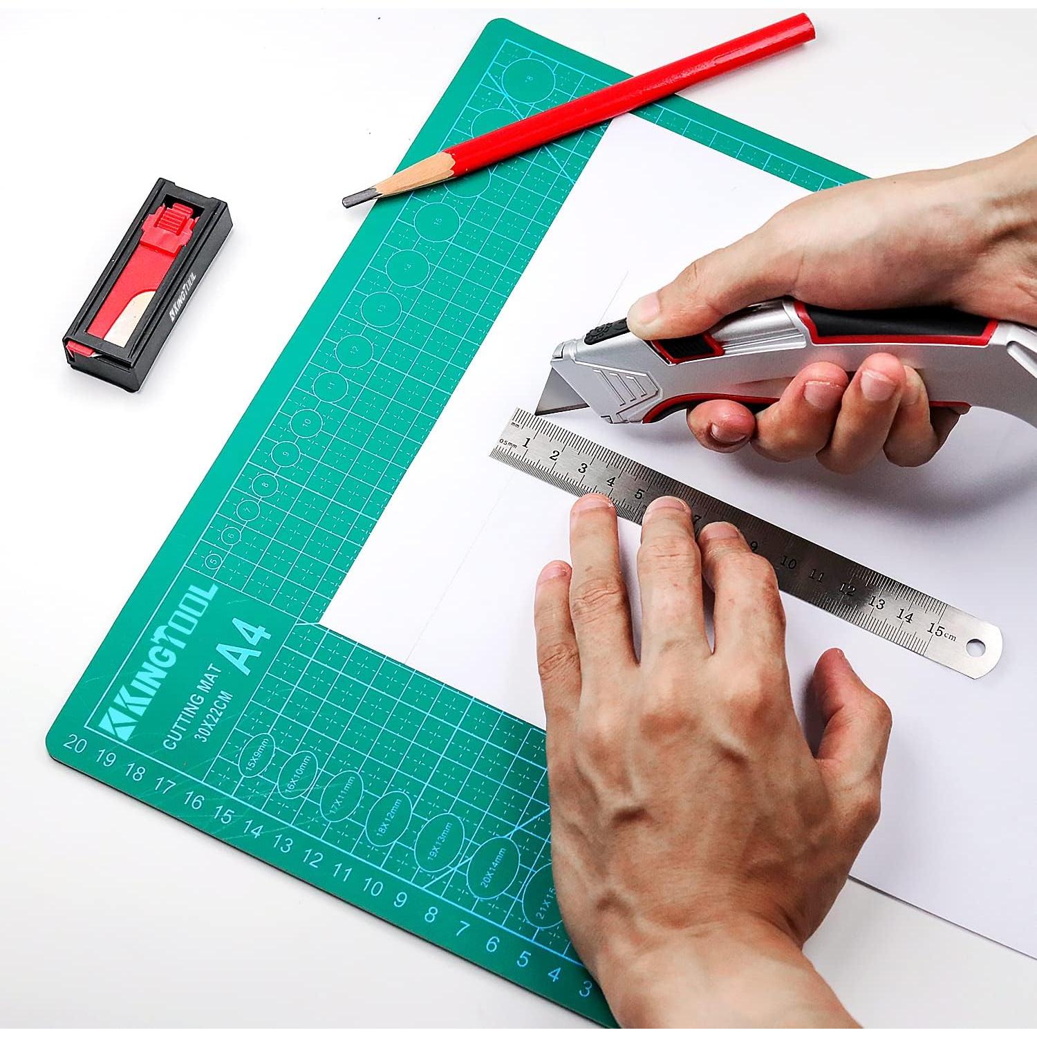 Cortador de Cajas Retráctil KingTool con 10 Cuchillas SK5