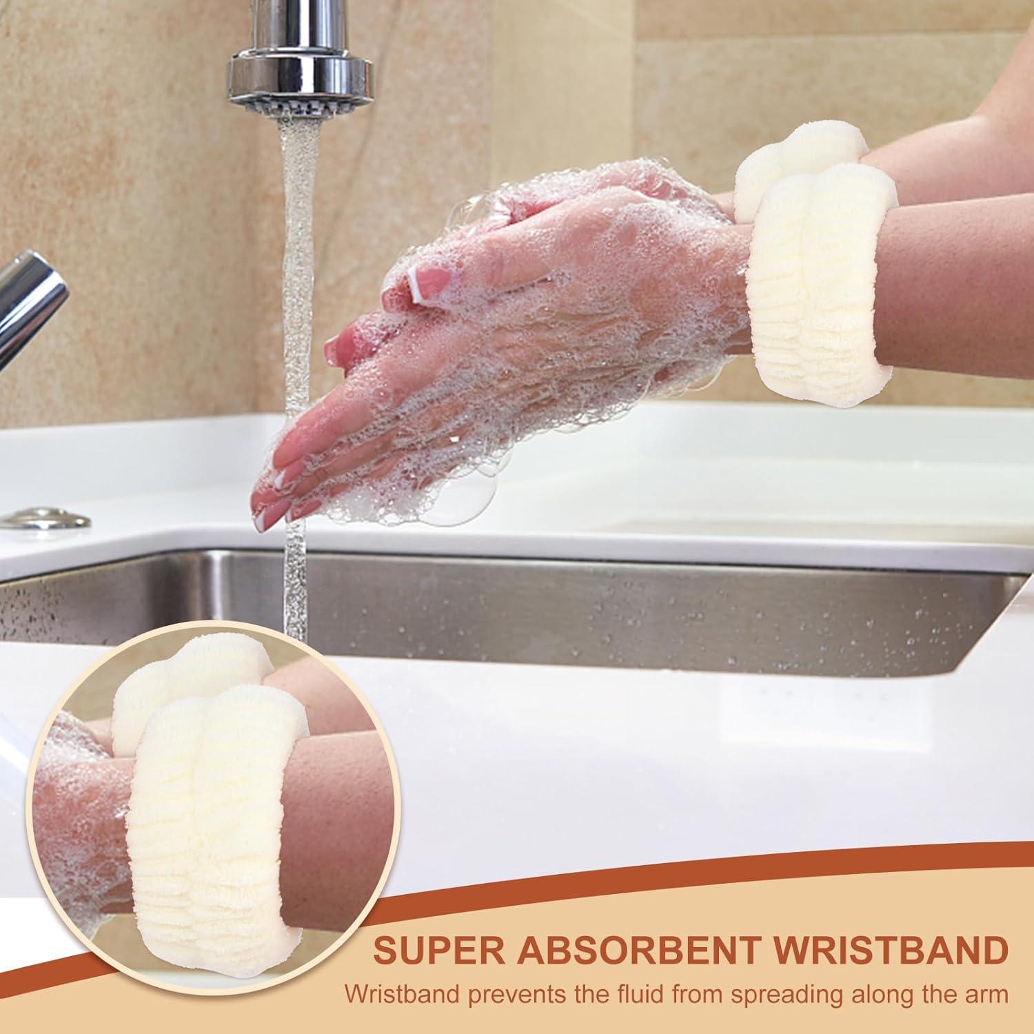 CAVETEE Set de 3 Bandas de Cabeza y 6 Muñequera Absorbente