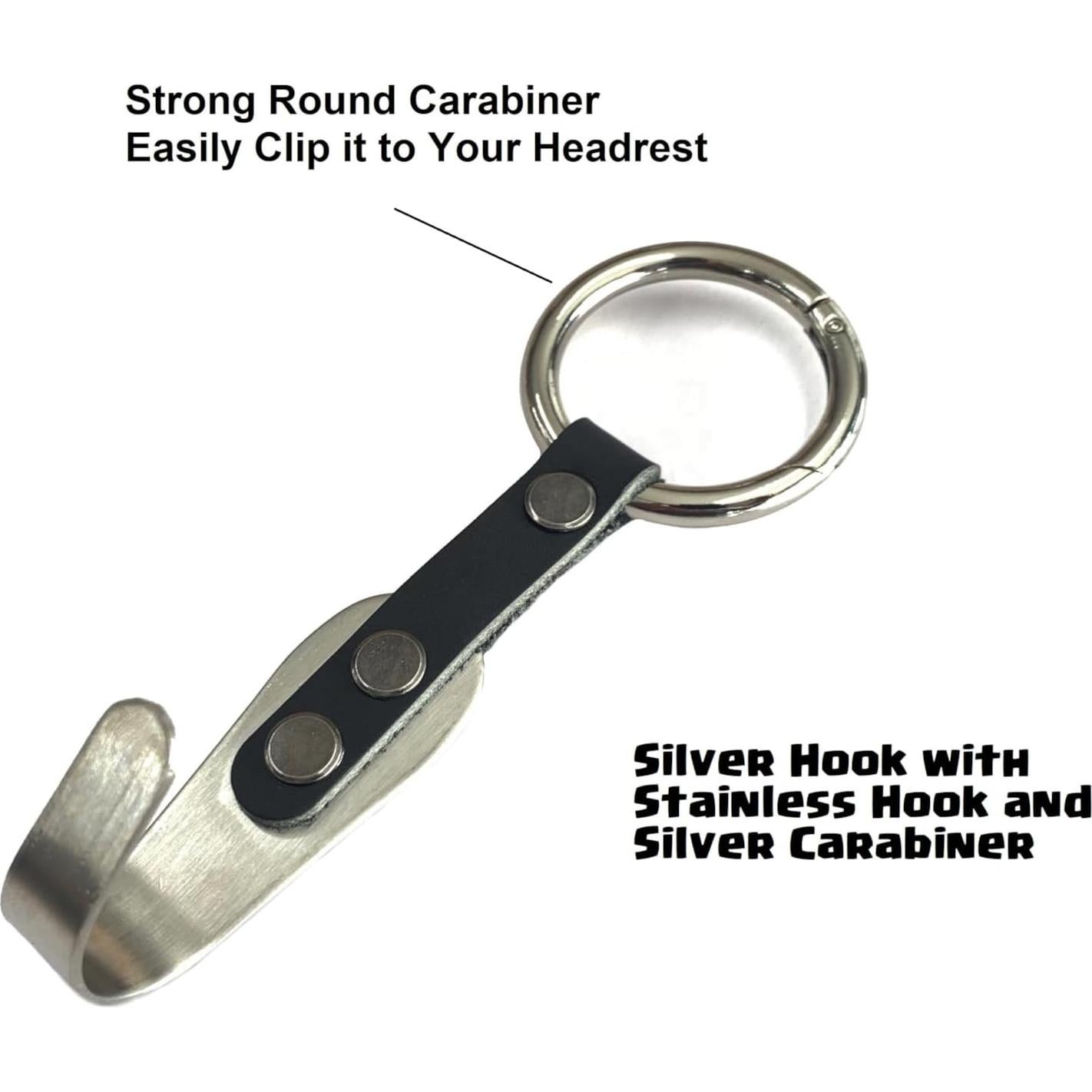 Ganchos para Reposacabezas IQ Labs - 2 Piezas Cuero Negro