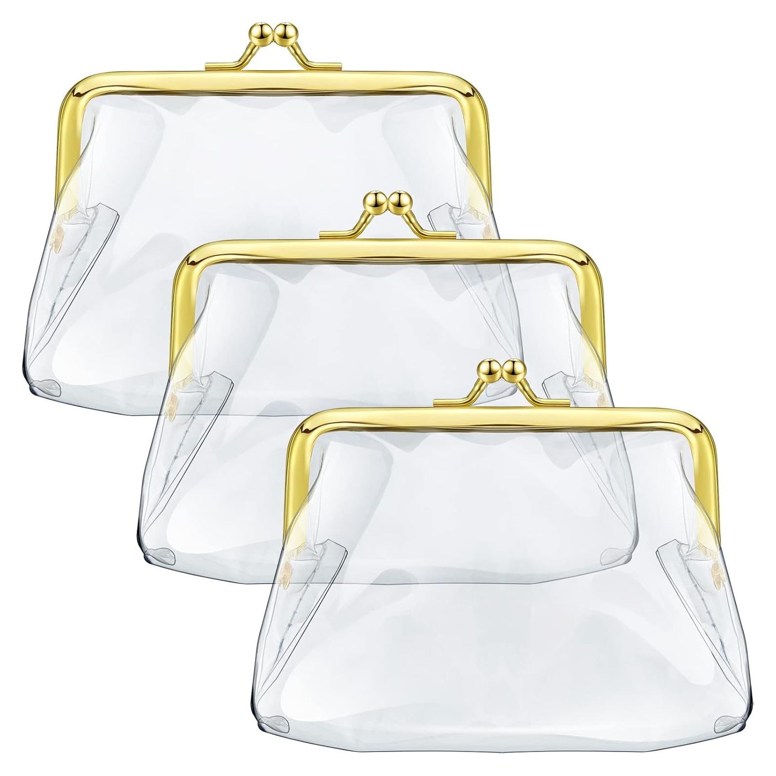 Monedero Transparente Weewooday 3 Piezas para Mujeres 7.1x9 cm